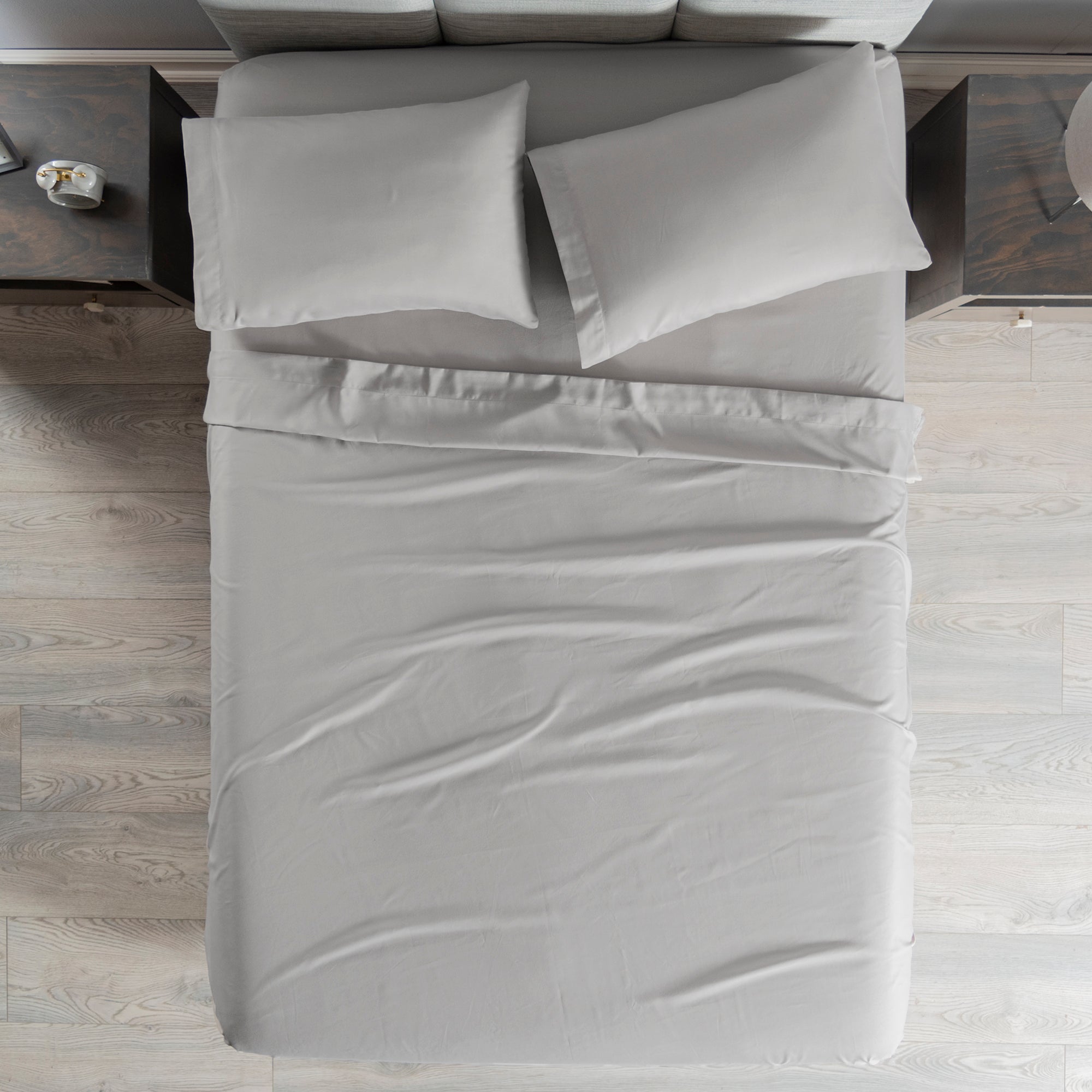 VIANNEY Juego De Sábanas Súper Suaves Viasoft Gris