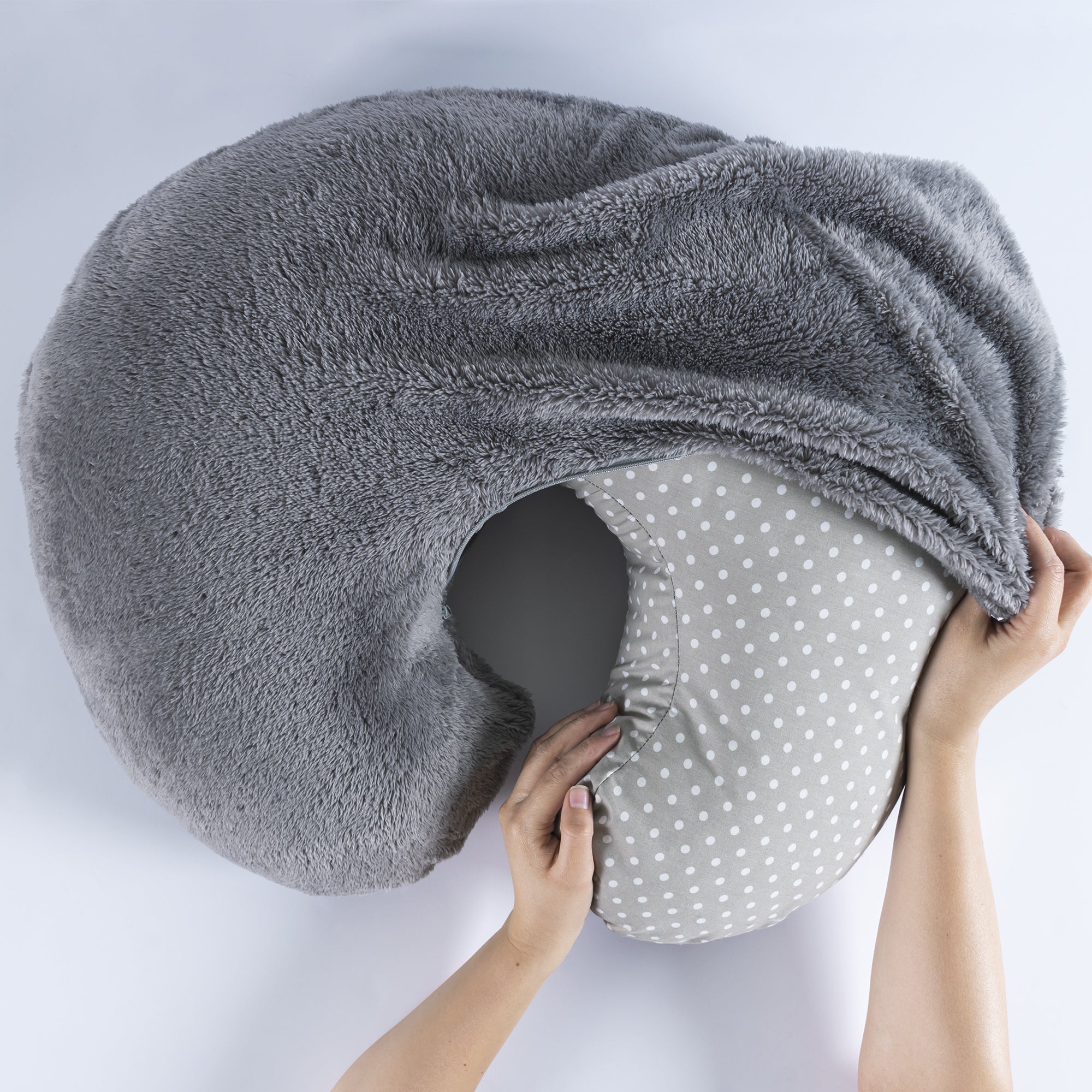 VIANNEY Funda De Almohada De Lactancia Calientita Con Textura Suave De Cobertor Alpes Gris