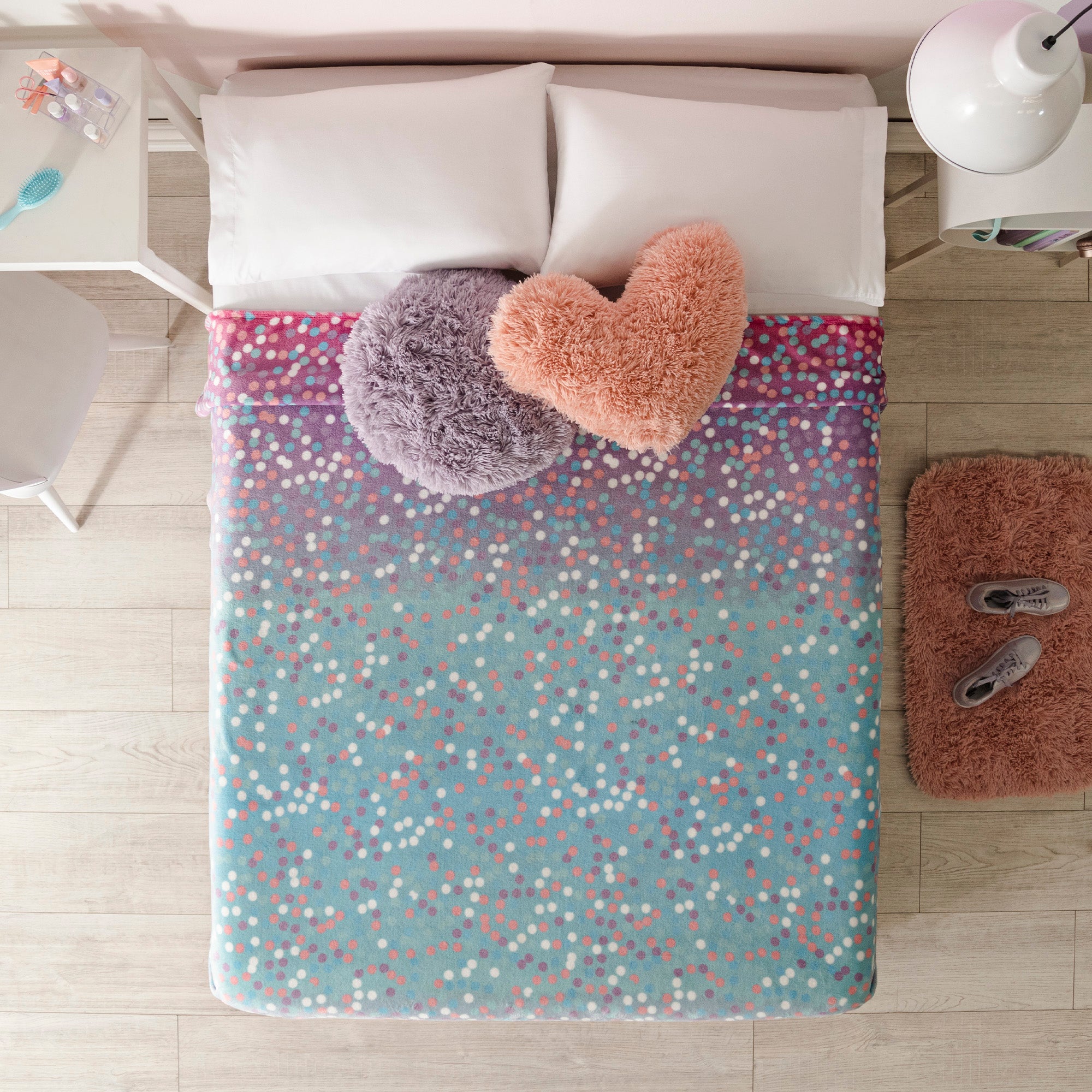 VIANNEY Cobertor Ligero Estampado Súper Suave Colors