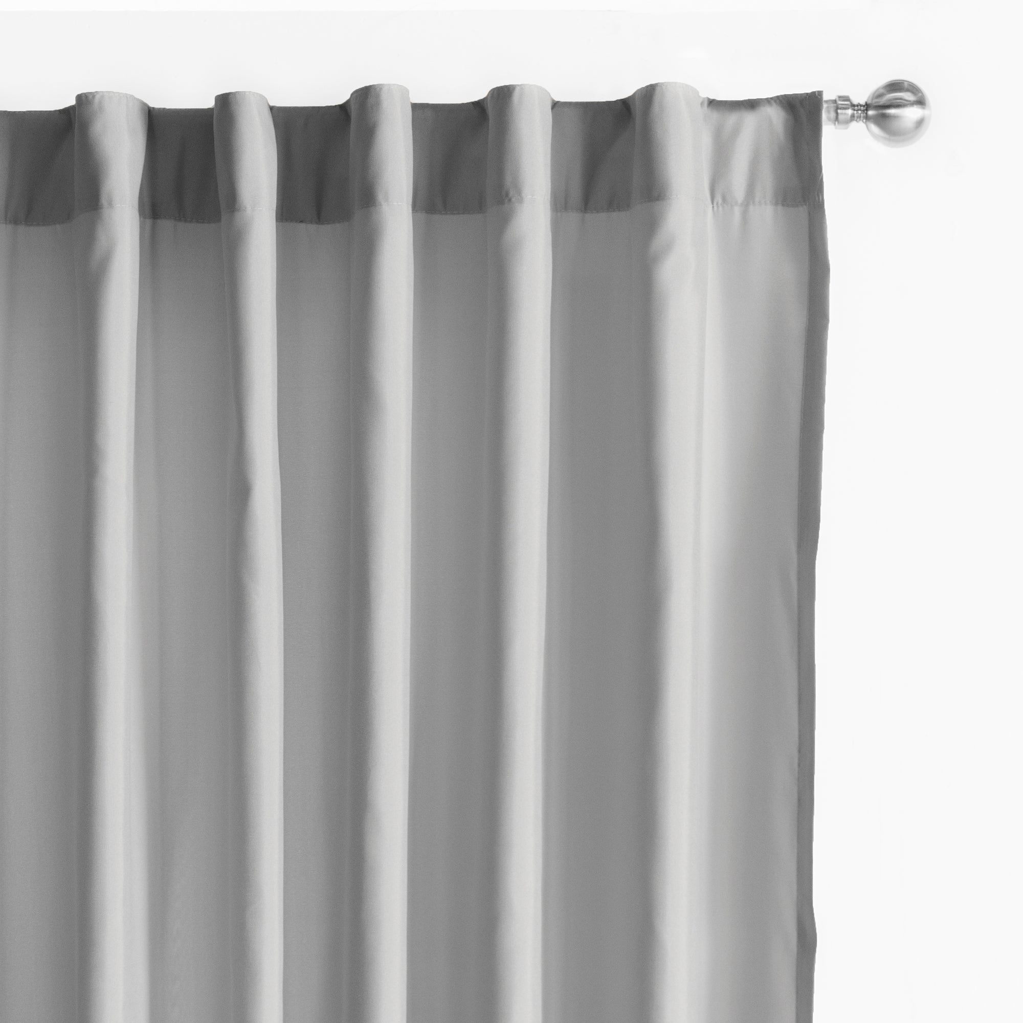 VIANNEY Set De Cortinas Luz Media Lisas Viasoft Gris