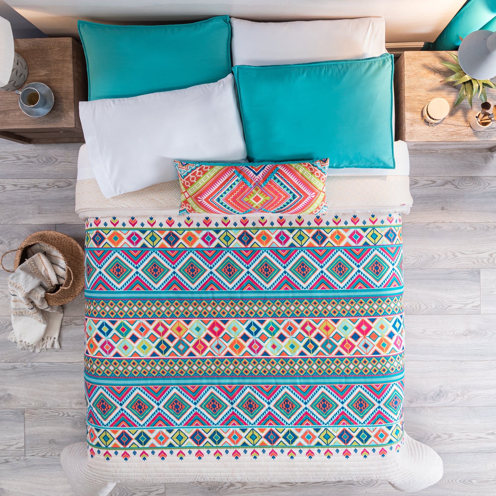 VIANNEY Juego De Edredón Ultradelgado Doble Vista Con Fundas y Cojín Dilar