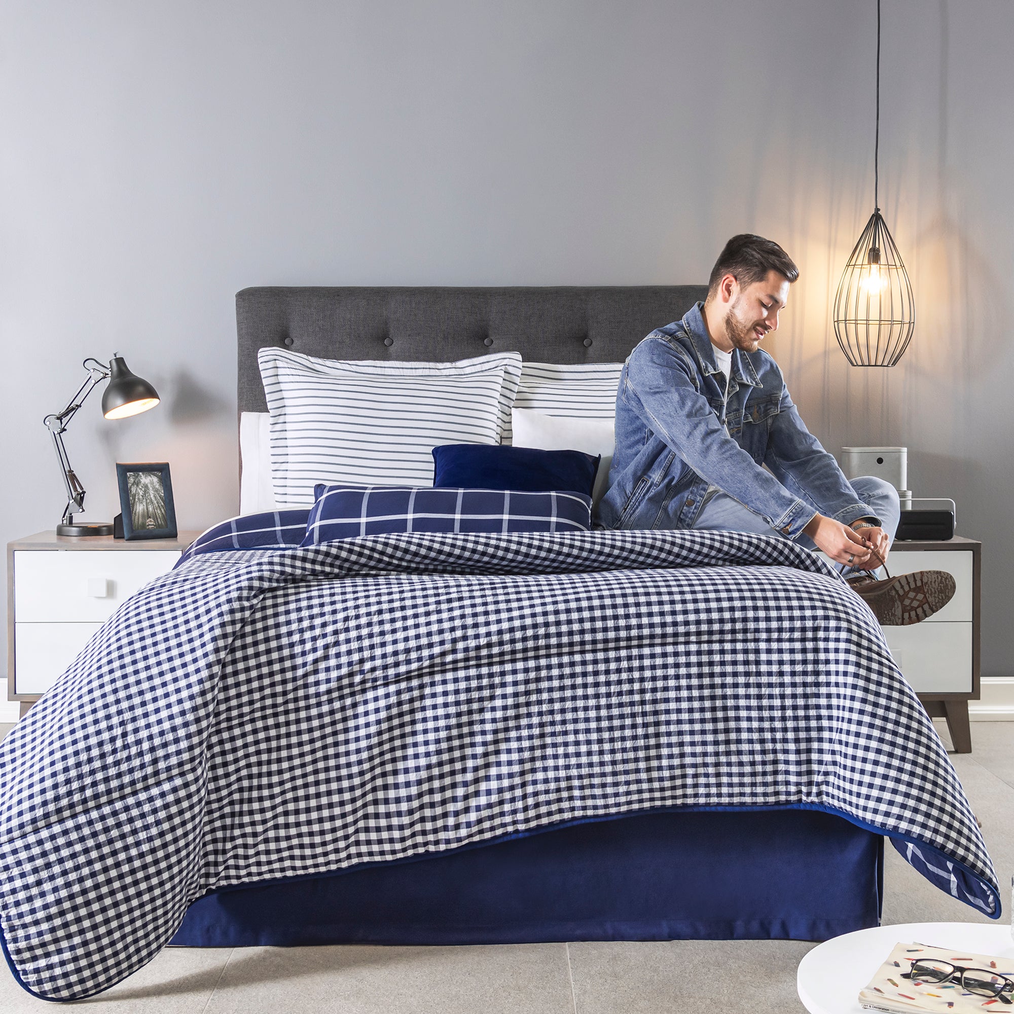 VIANNEY Juego De Edredón Doble Vista Con Fundas y Cojín Chicago