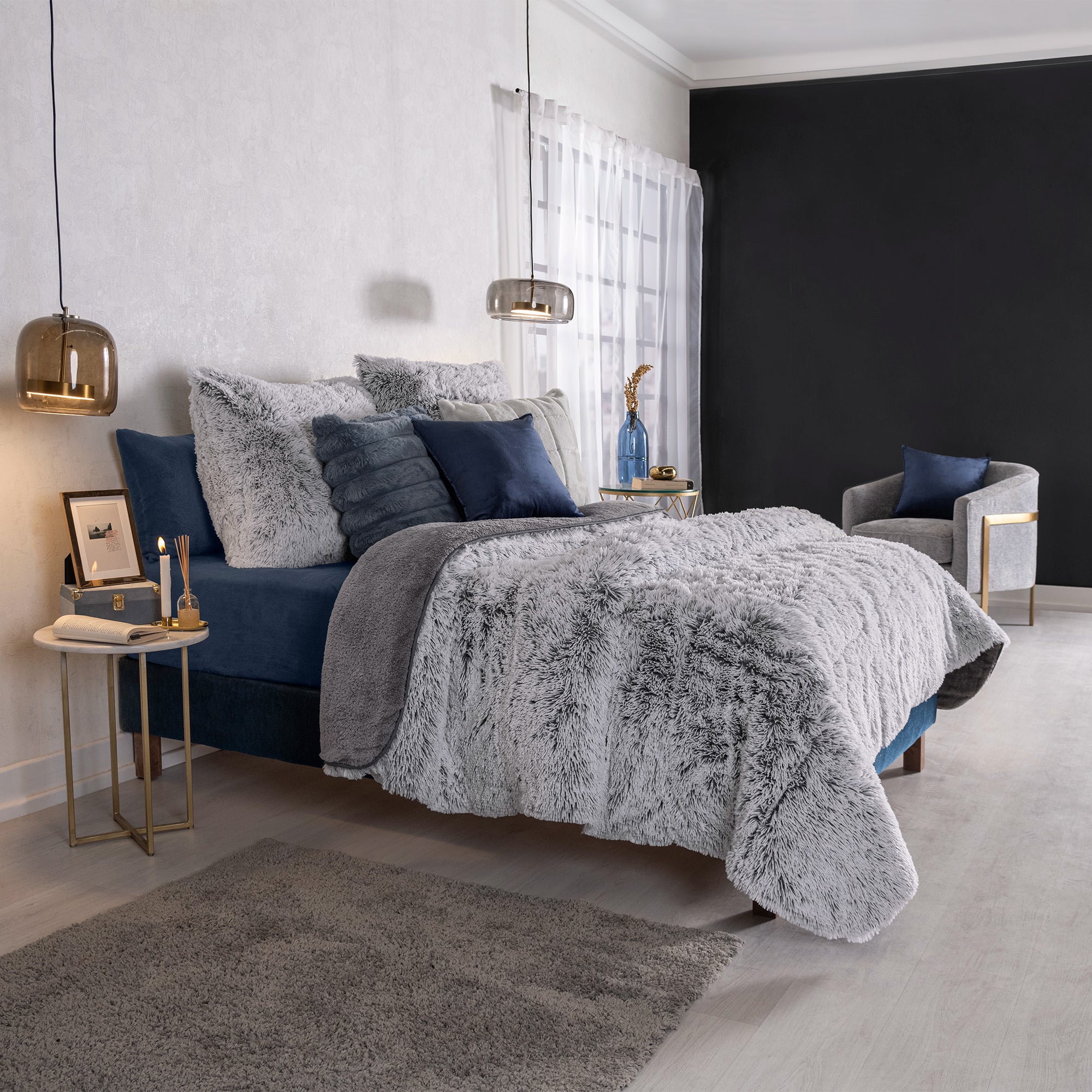 VIANNEY Cobertor De Pelo Largo Con Interior De Borrega Premium Everest Barrow