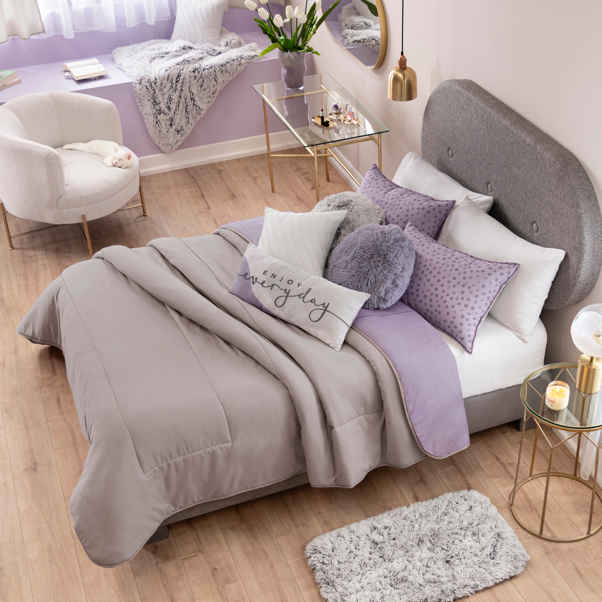 VIANNEY Juego De Edredón Doble Vista Con Fundas y Cojines Aruba