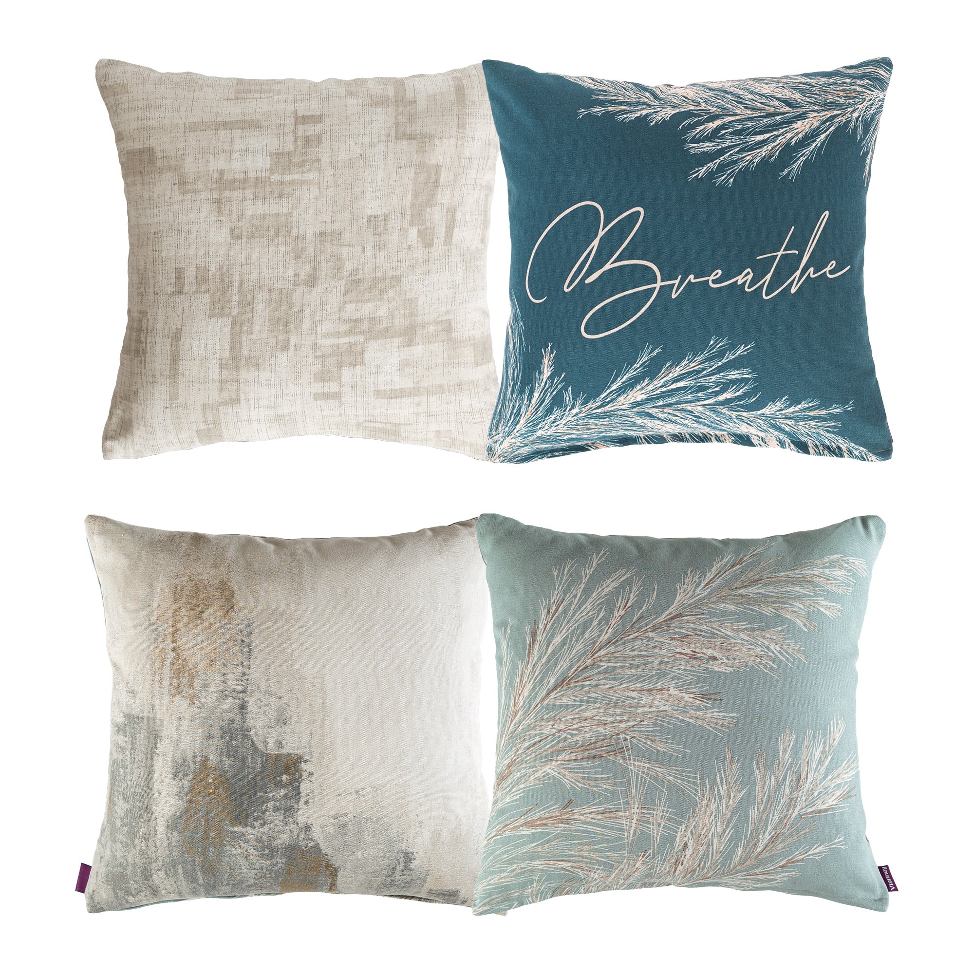 VIANNEY Cojines Set De Dos Piezas Doble Vista Pampas