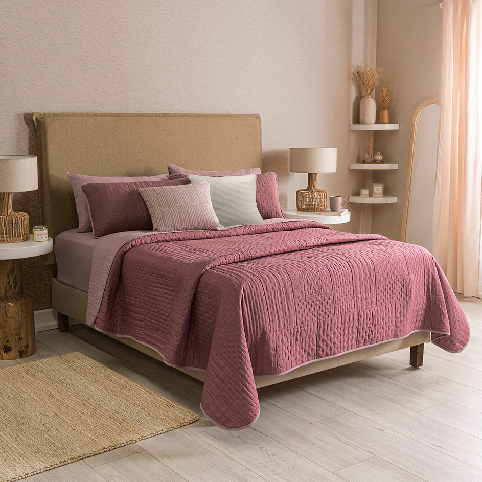 VIANNEY Edredón Doble Vista Ultradelgado Novo Blush