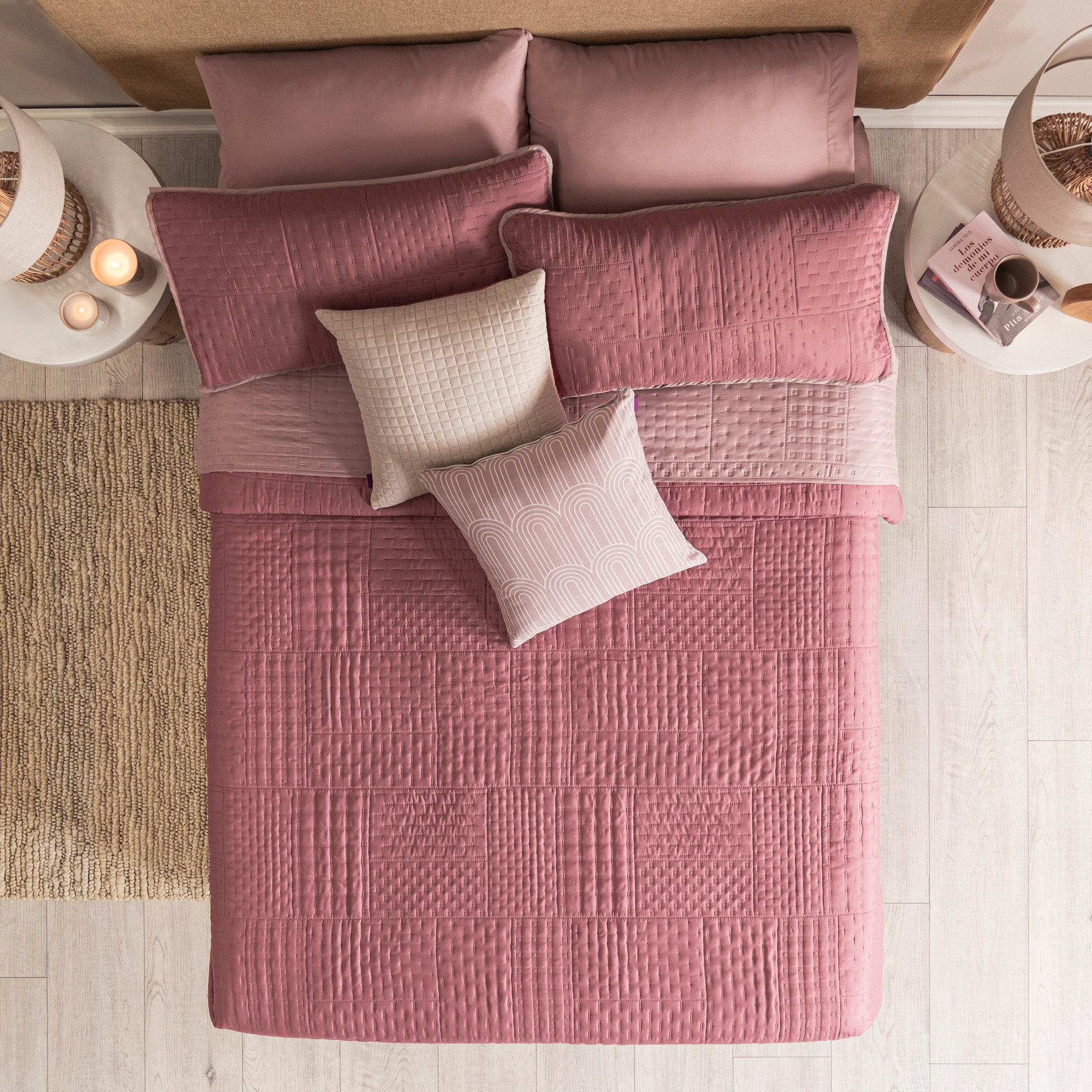 VIANNEY Edredón Doble Vista Ultradelgado Novo Blush