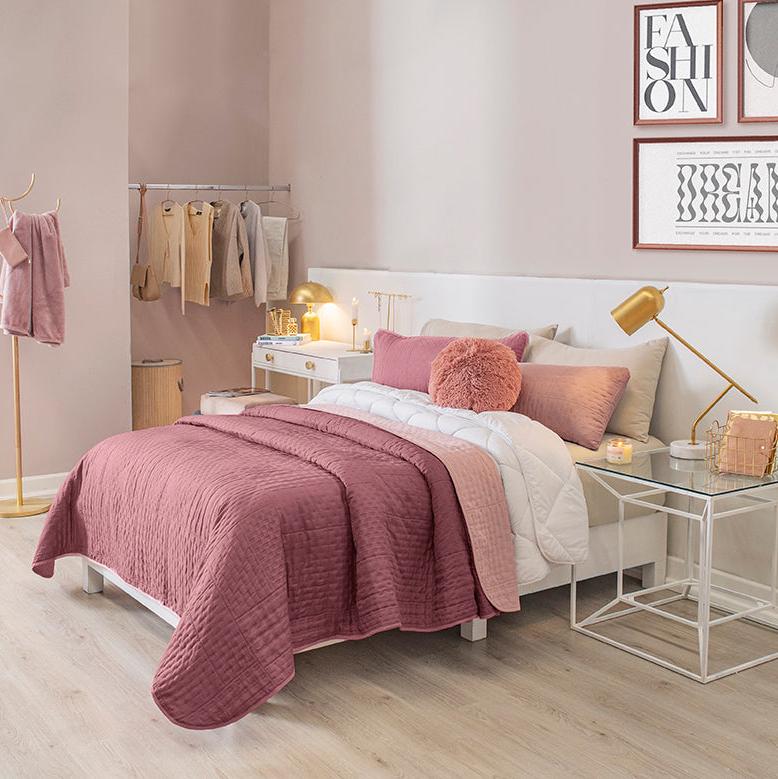 VIANNEY Edredón Doble Vista Ultradelgado Novo Blush