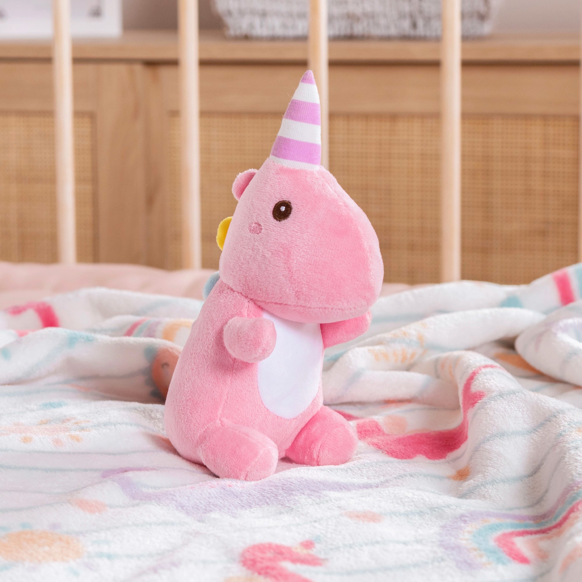 VIANNEY Cobijita Ligera Para Bebé Súper Suave Con Peluche Incluido Sweet Dino