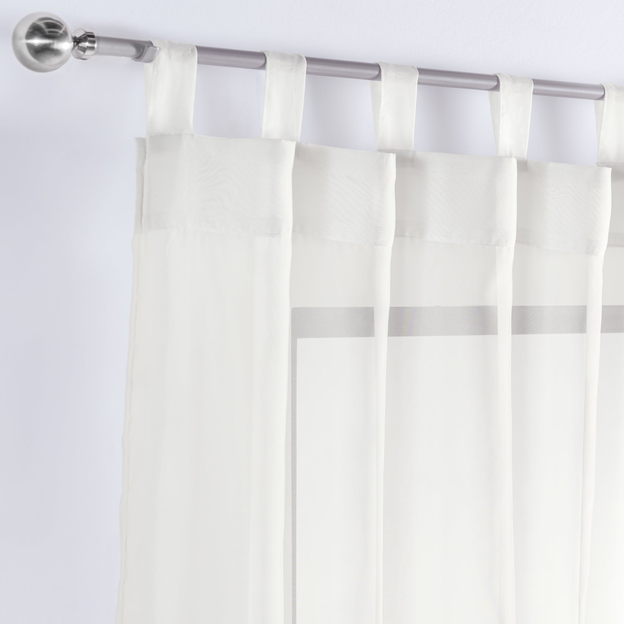 VIANNEY Set De Cortinas Traslúcidas Luz Alta Tergal Beige