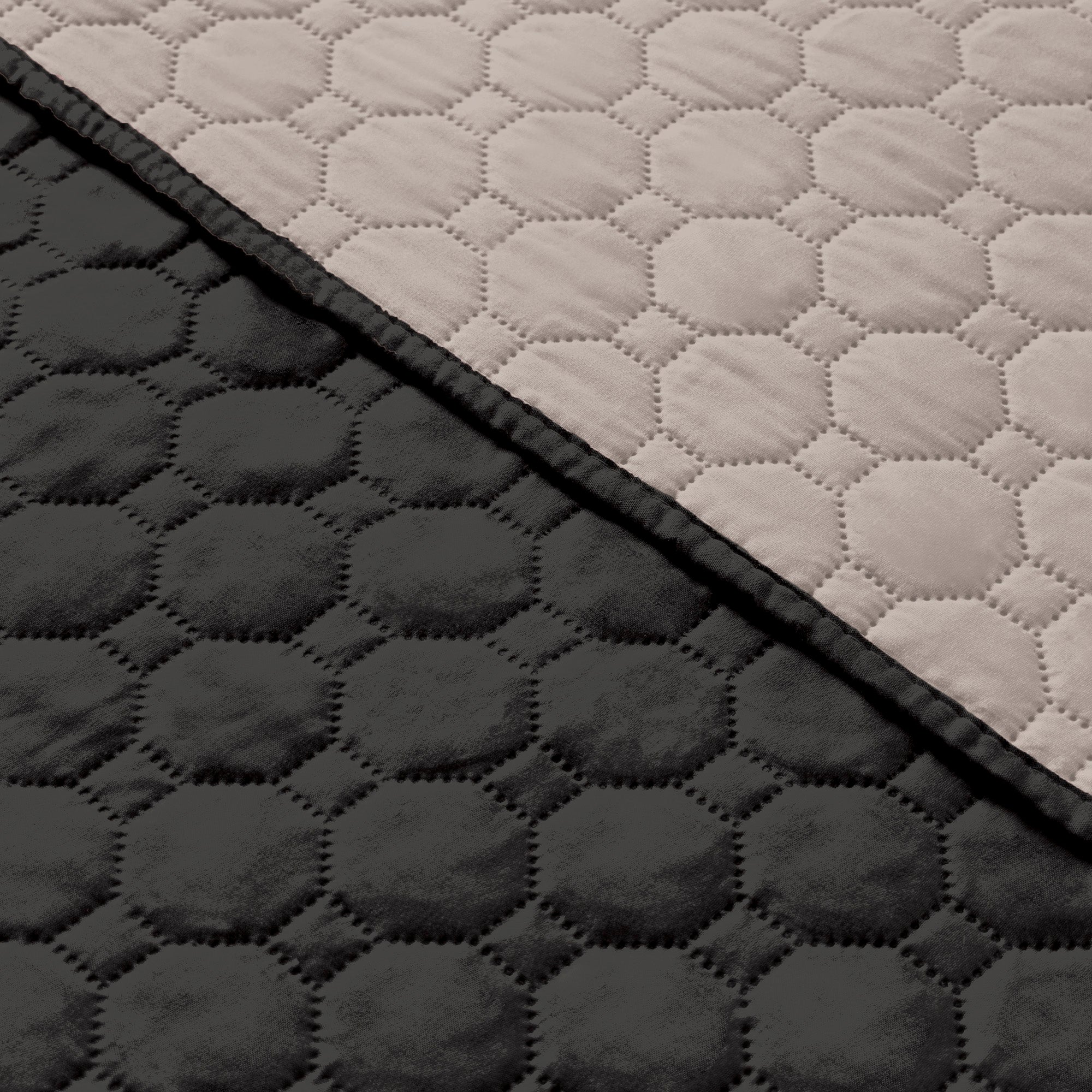 VIANNEY Juego De Edredón Estampado Con Segunda Vista Tipo Lino Con Fundas, Cojín Y Cubrecama Tecali