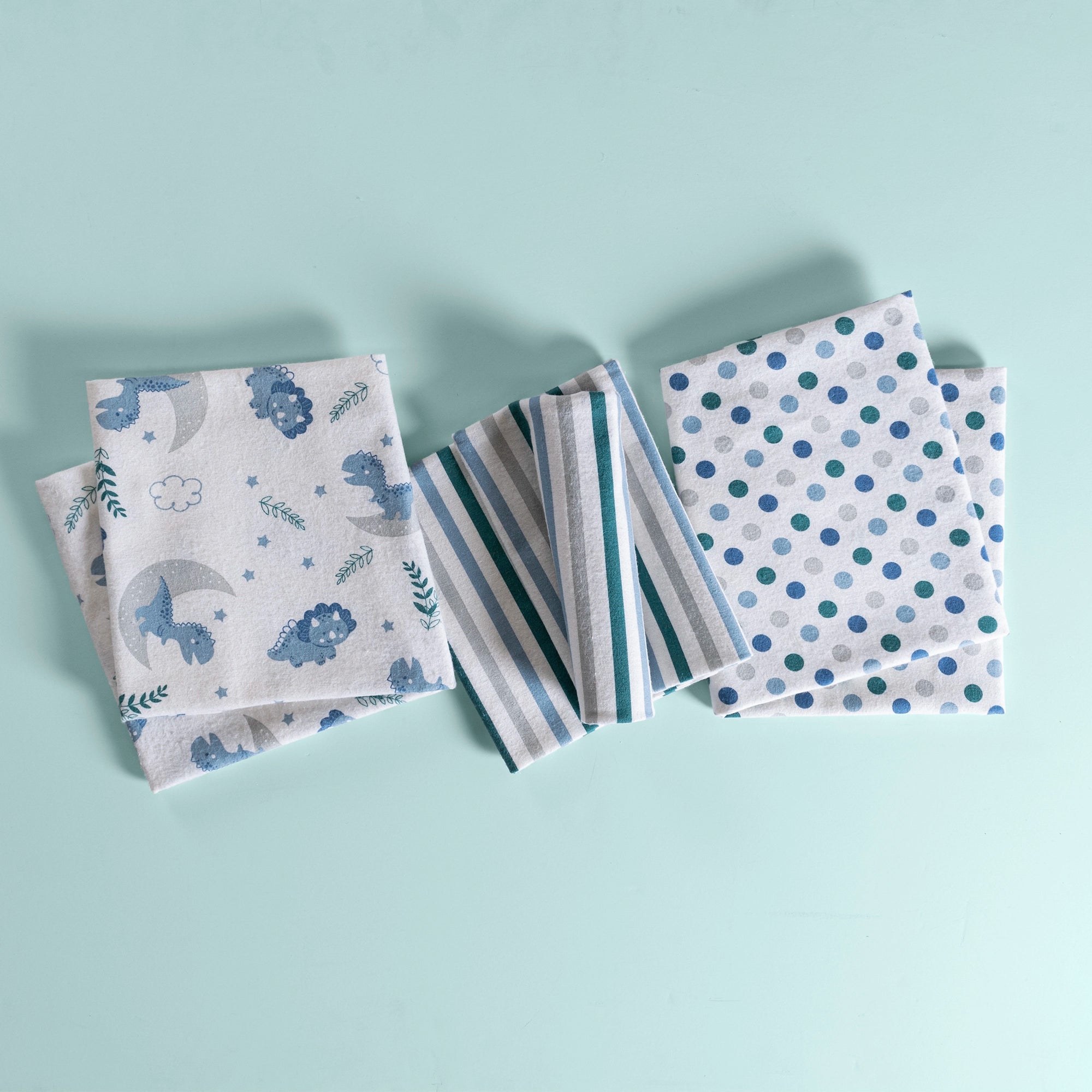 VIANNEY Set De Sabanitas Para Bebé De Franela Dinosaurios