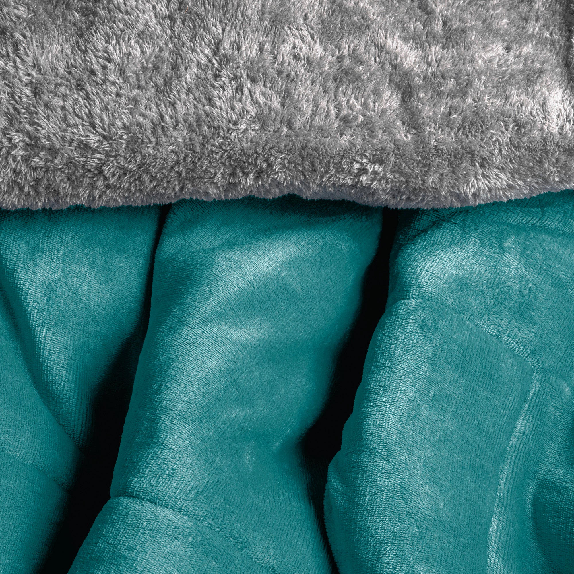 VIANNEY Cobertor Ultrasuave Con Interior De Borrega Premium Invernal Turquesa