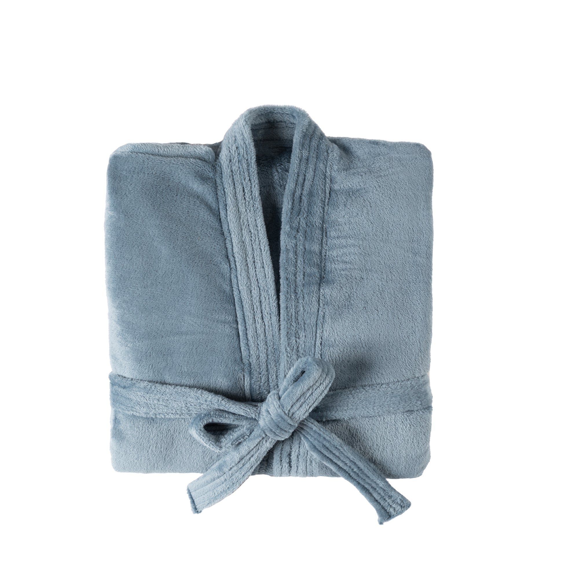 VIANNEY Bata De Descanso Unisex Calientita Con Textura De Cobertor Azul