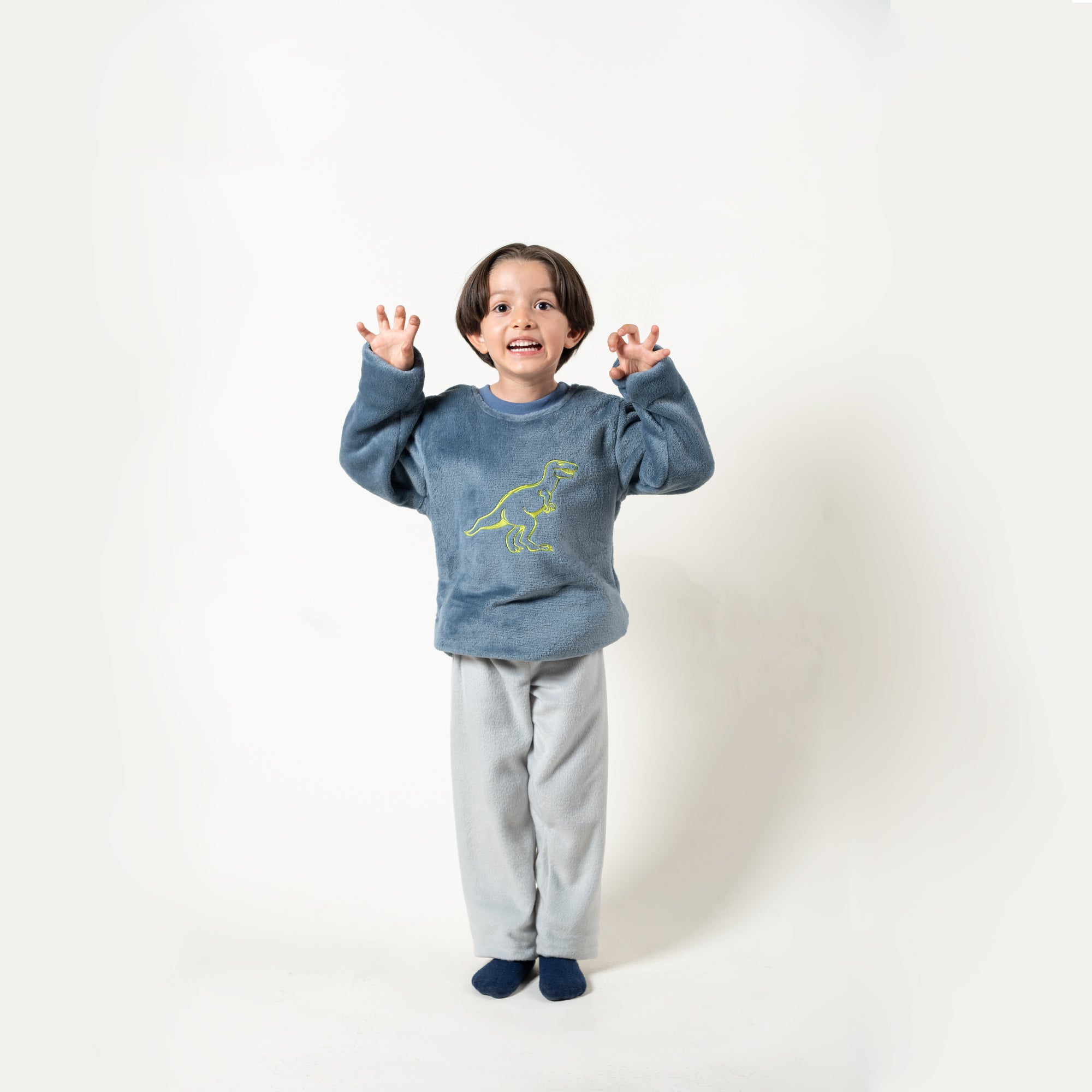 VIANNEY Pijama Calientita Con Textura De Cobertor Dinosaurios
