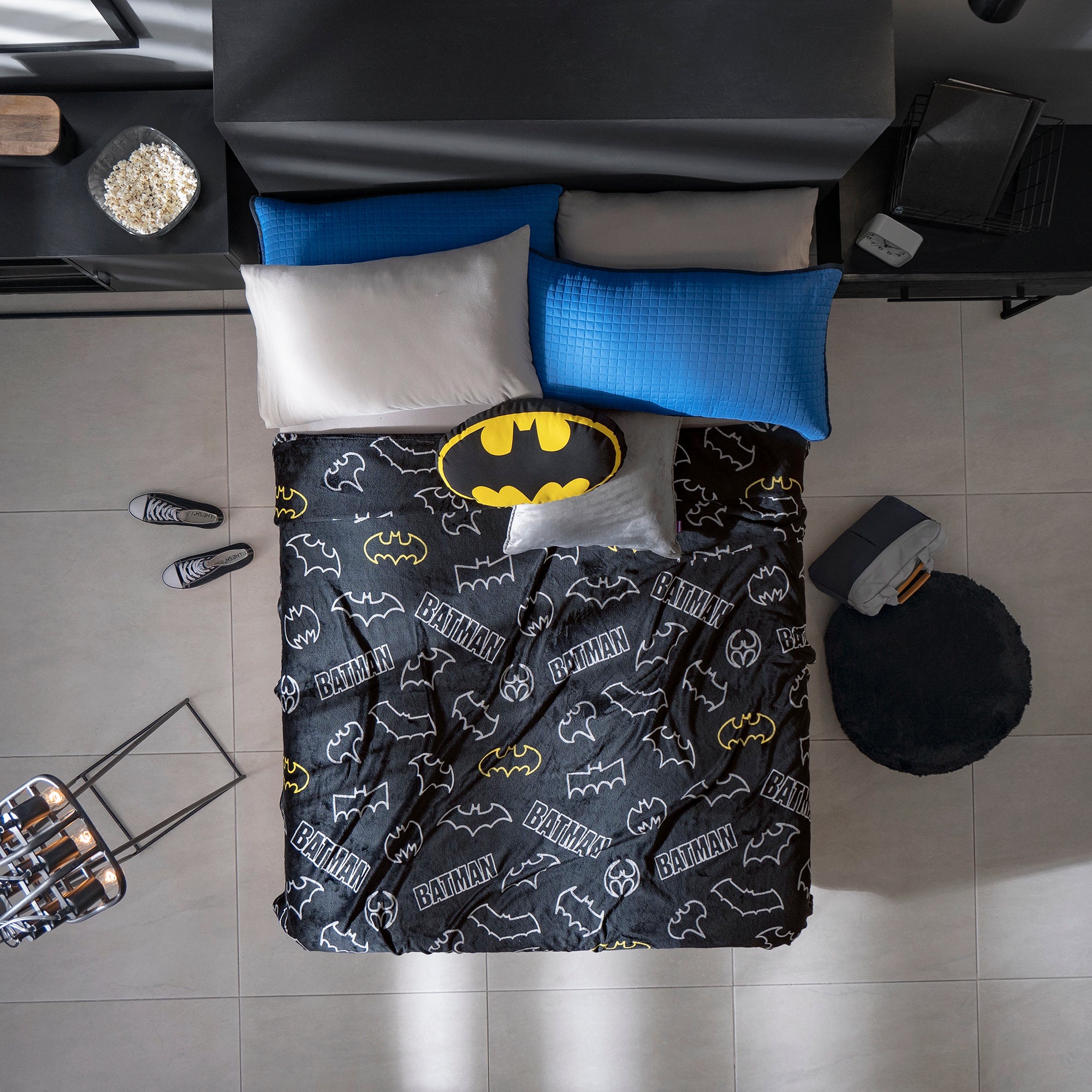 VIANNEY Cobertor Ligero Estampado Súper Suave Batman