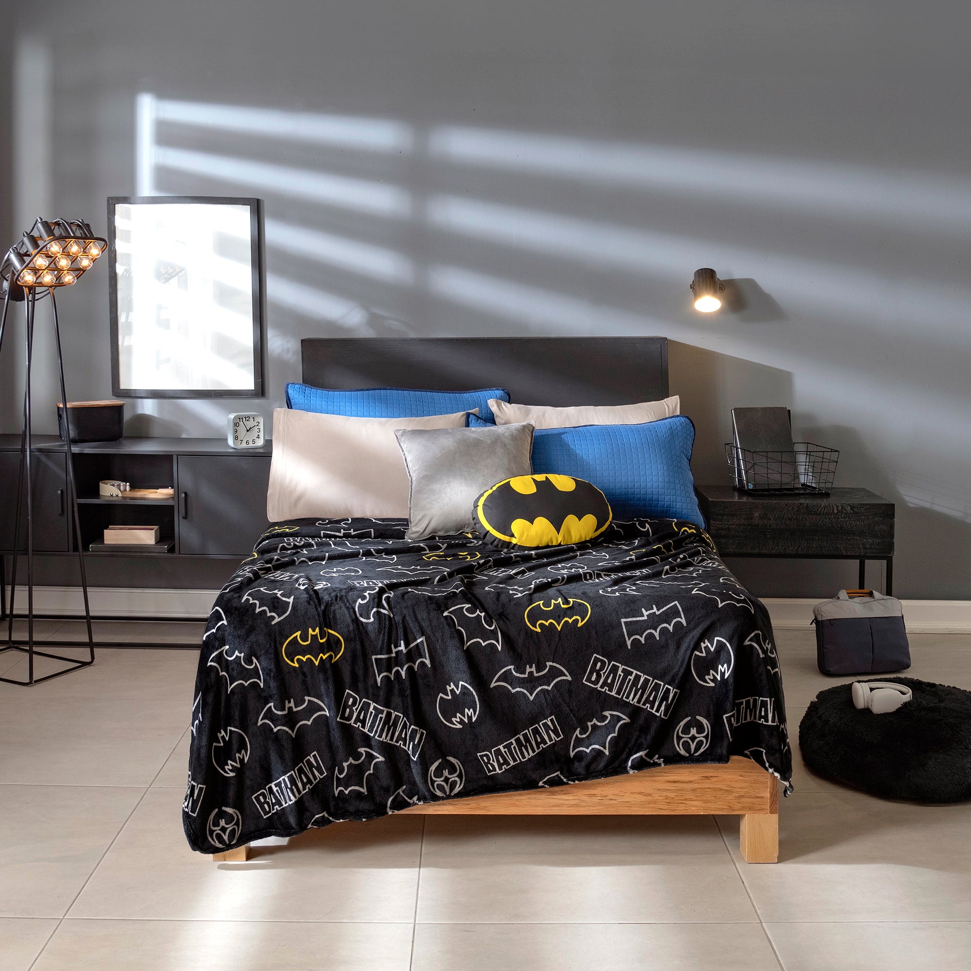 VIANNEY Cobertor Ligero Estampado Súper Suave Batman