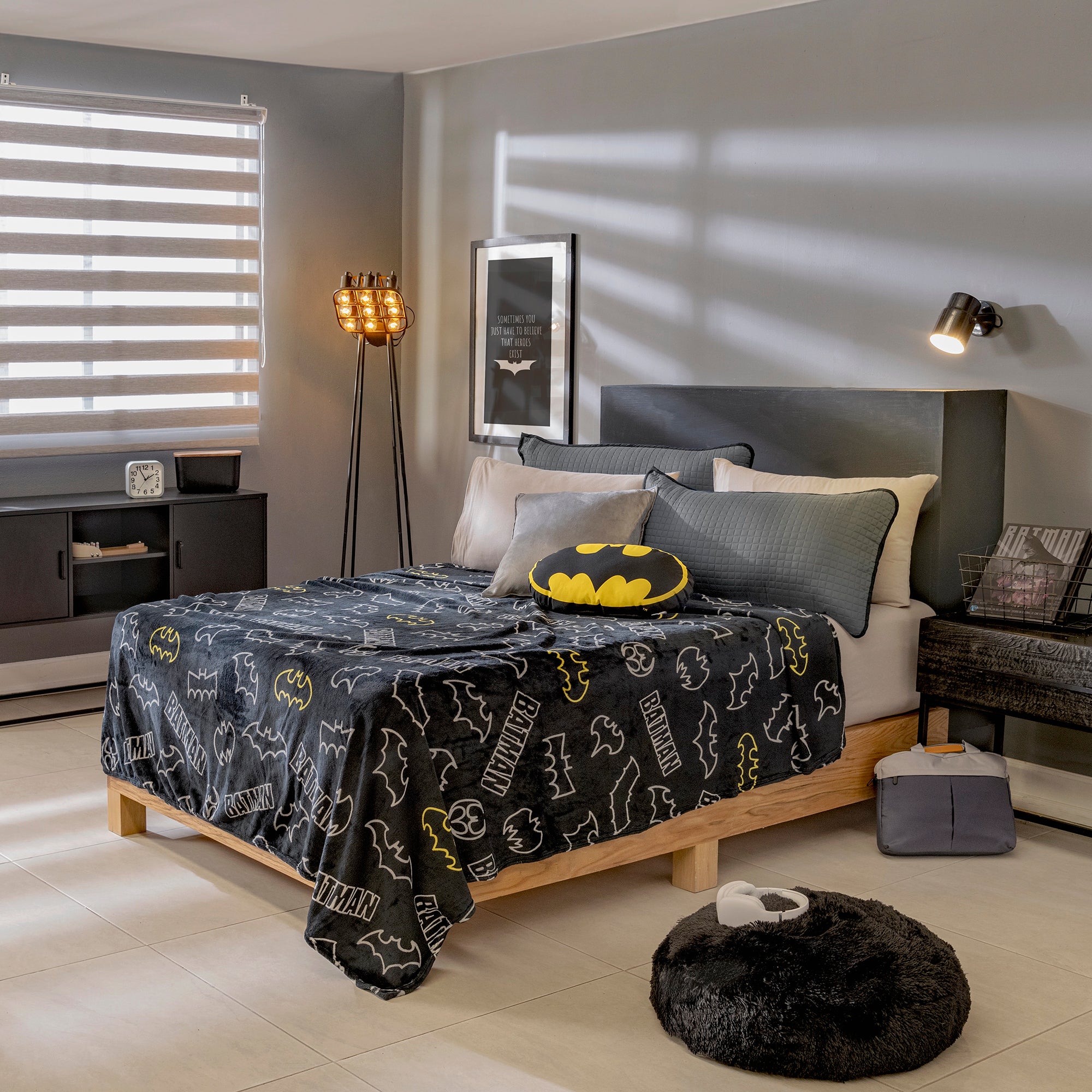 VIANNEY Cobertor Ligero Estampado Súper Suave Batman