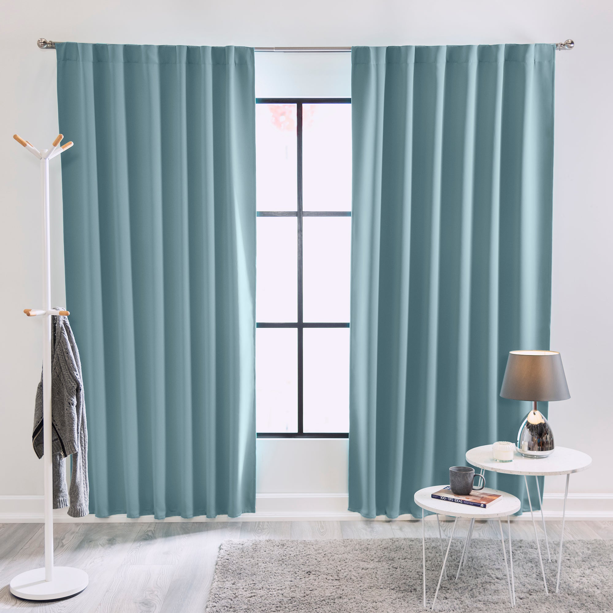 VIANNEY Set De Cortinas Blackout Luz Baja Catania Celeste