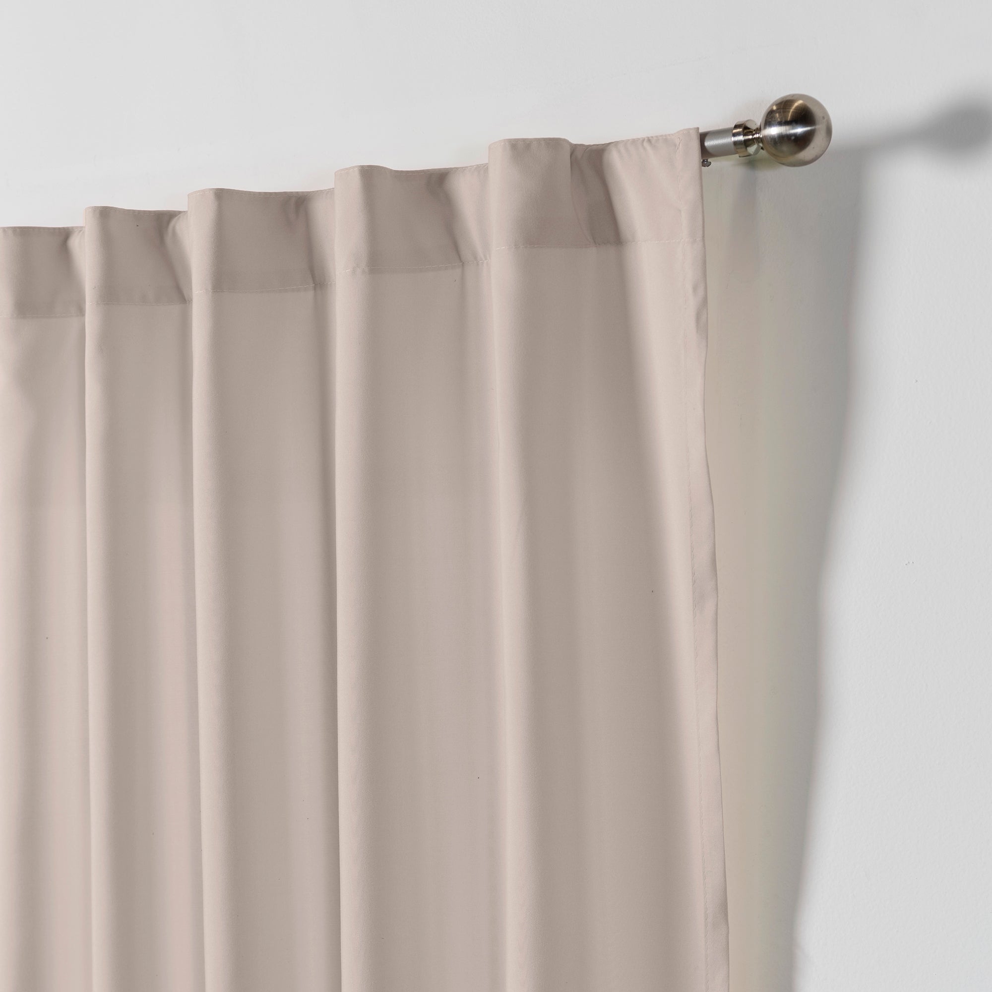 VIANNEY Set De Cortinas Luz Media Lisas Viasoft Almond