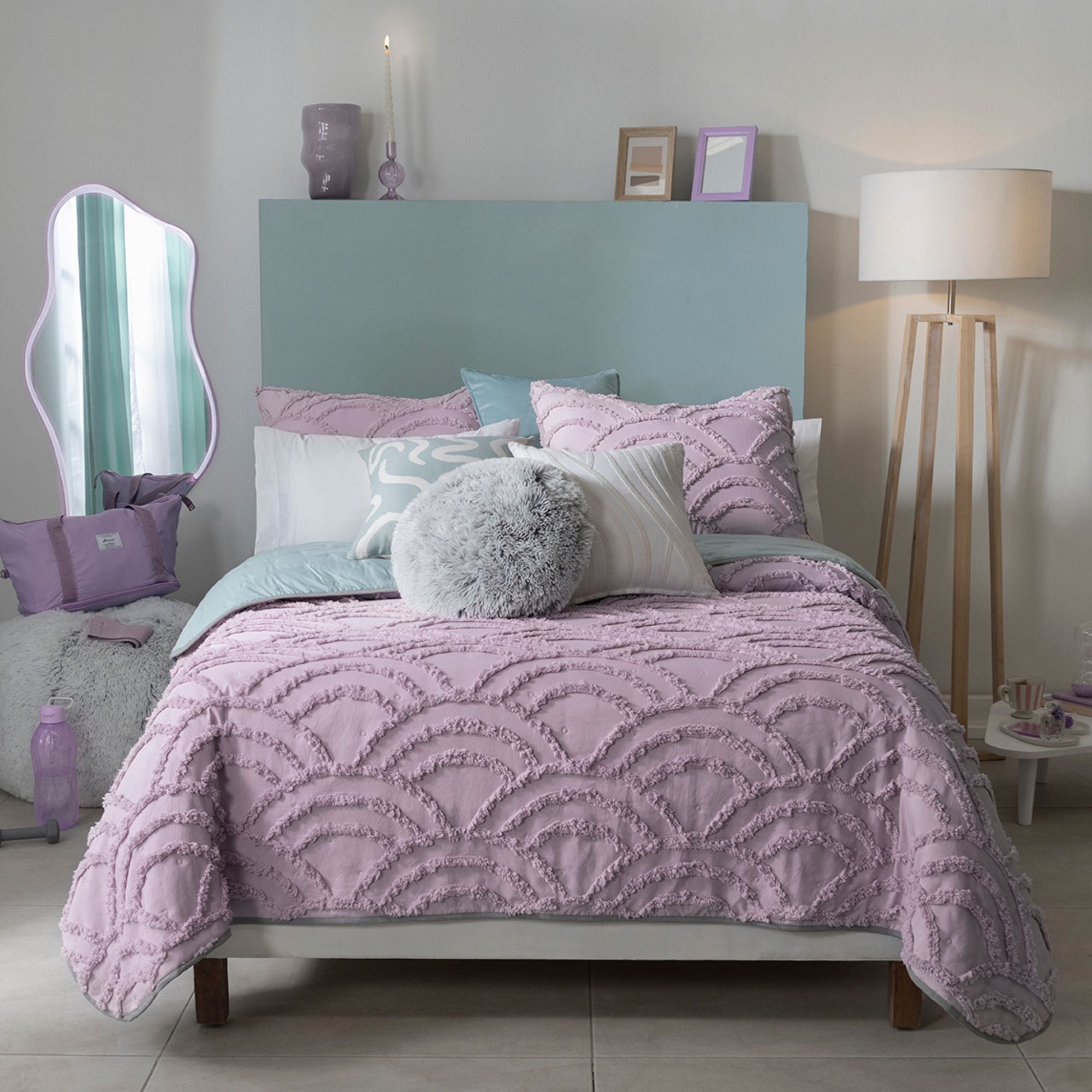 VIANNEY Edredón Ultradelgado Doble Vista Textura Jacquard Nuut Iris