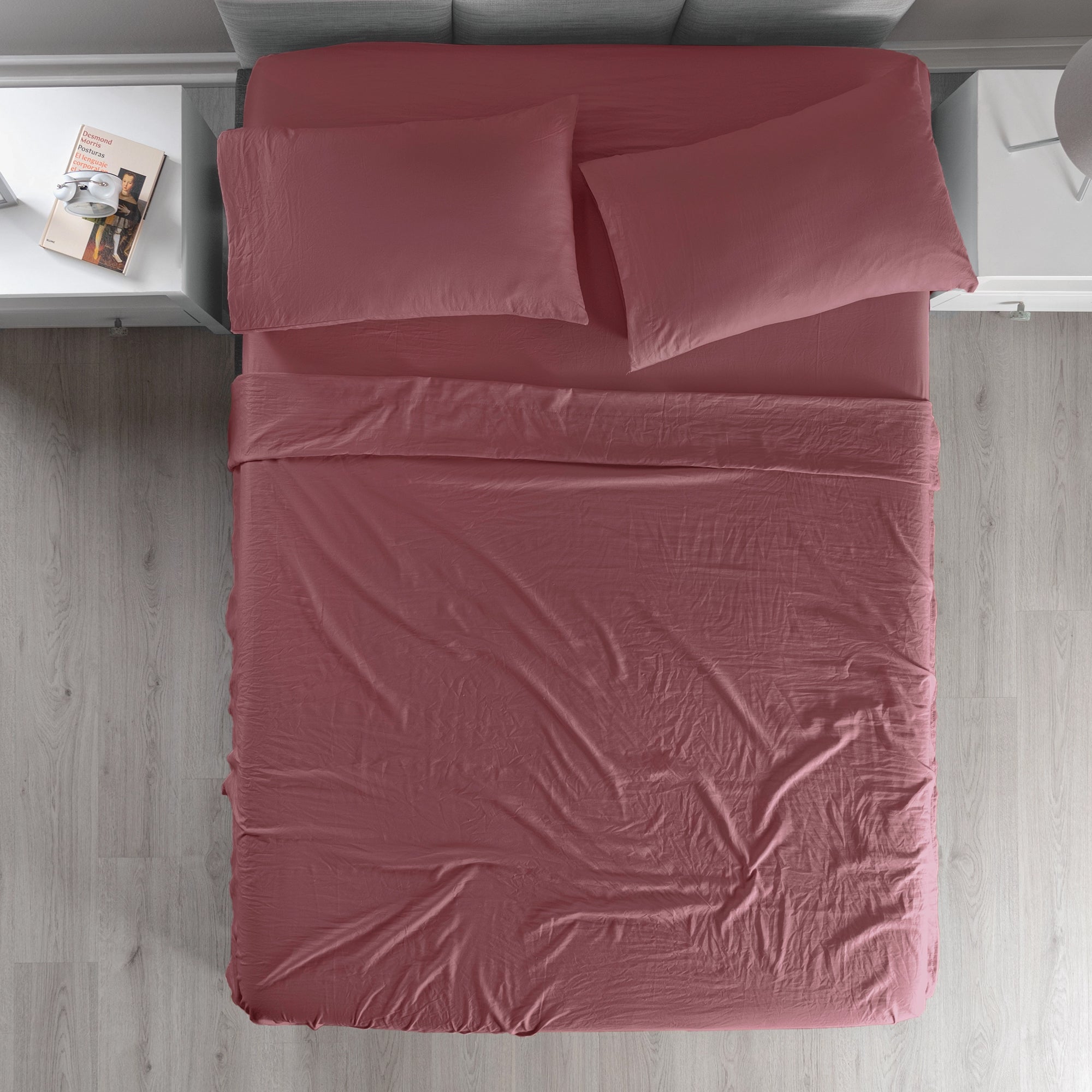 VIANNEY Juego De Sábanas De Máxima Suavidad Con Acabado Tipo Lino Viasoft Washed Blush