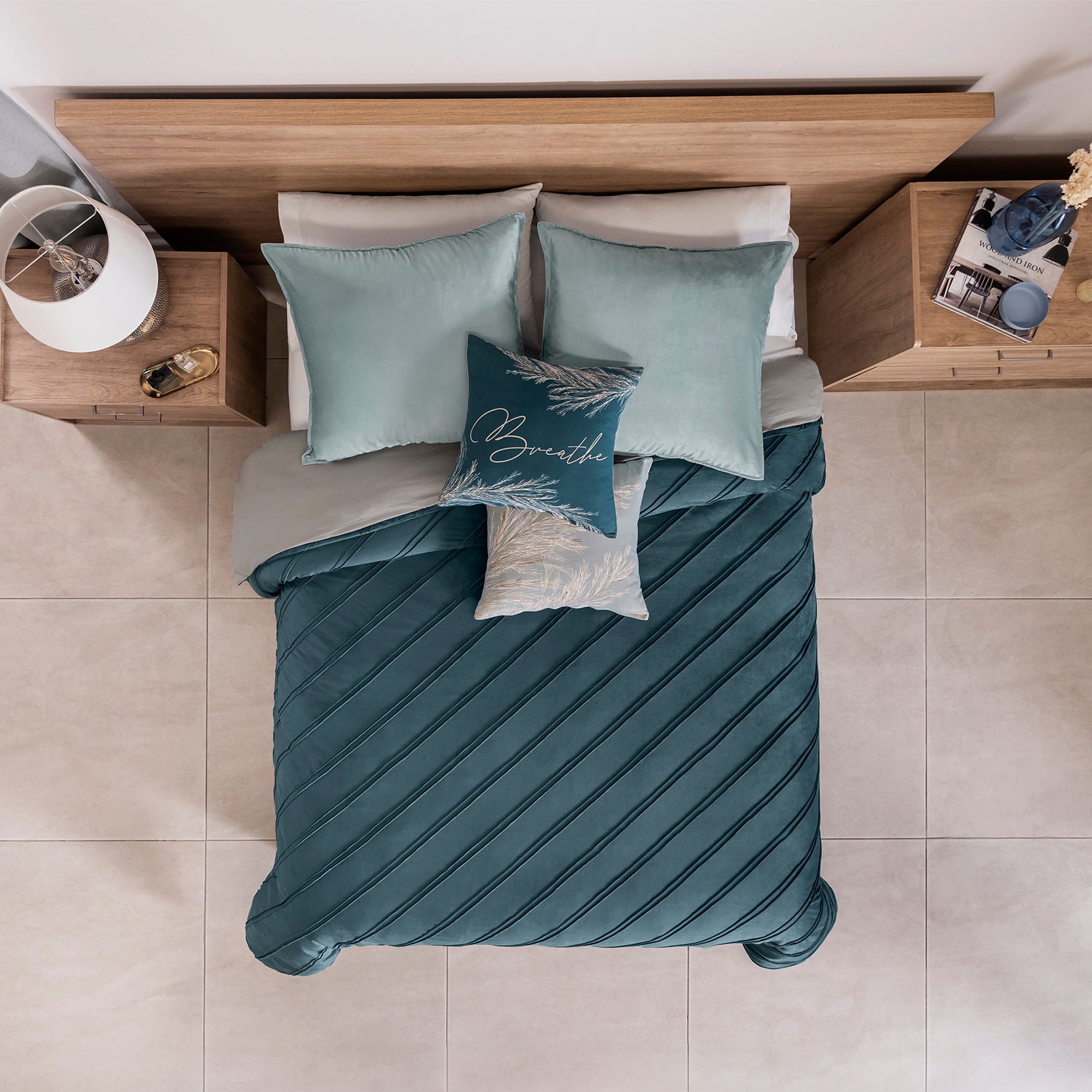 VIANNEY Funda De Duvet, Con Textura De Terciopelo Atlantic