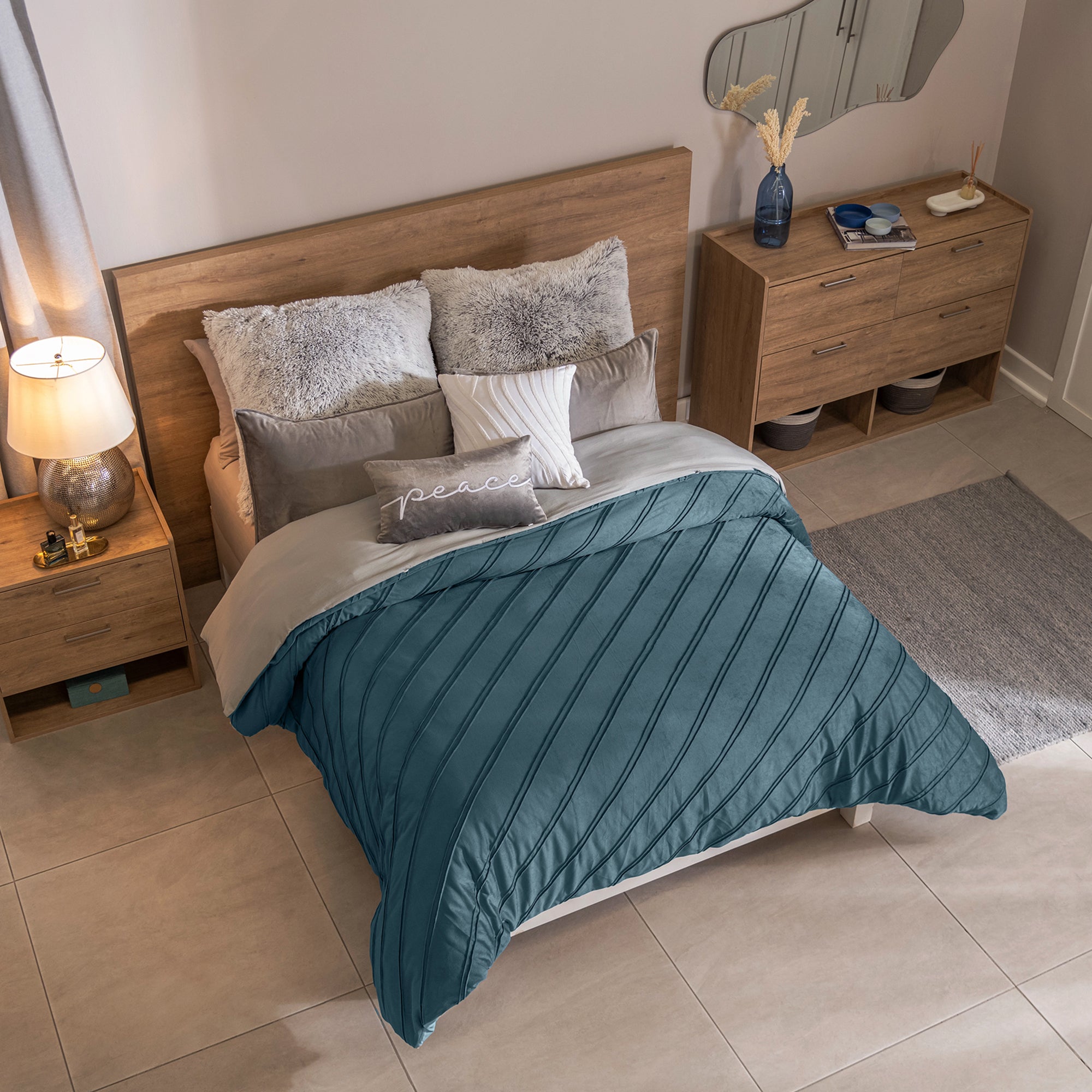 VIANNEY Funda De Duvet, Con Textura De Terciopelo Atlantic