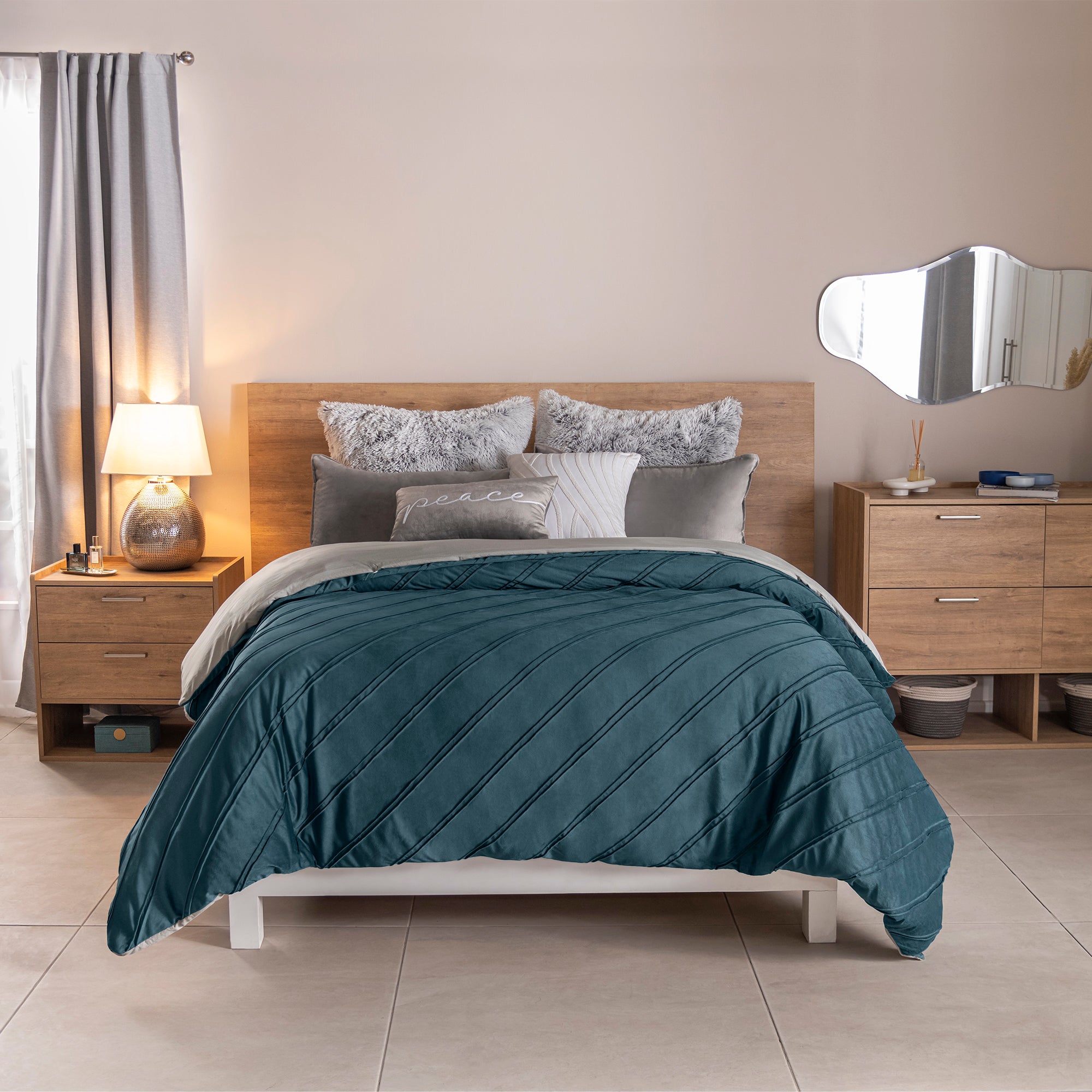 VIANNEY Funda De Duvet, Con Textura De Terciopelo Atlantic