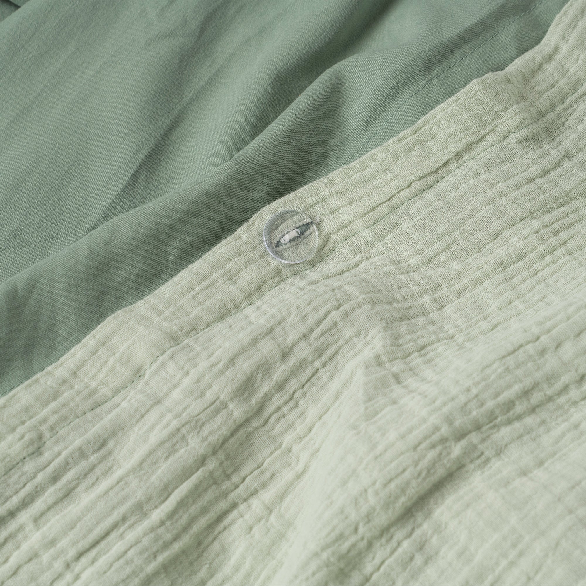 VIANNEY Funda De Duvet, Con Textura De Muselina 100% Algodón Salvia