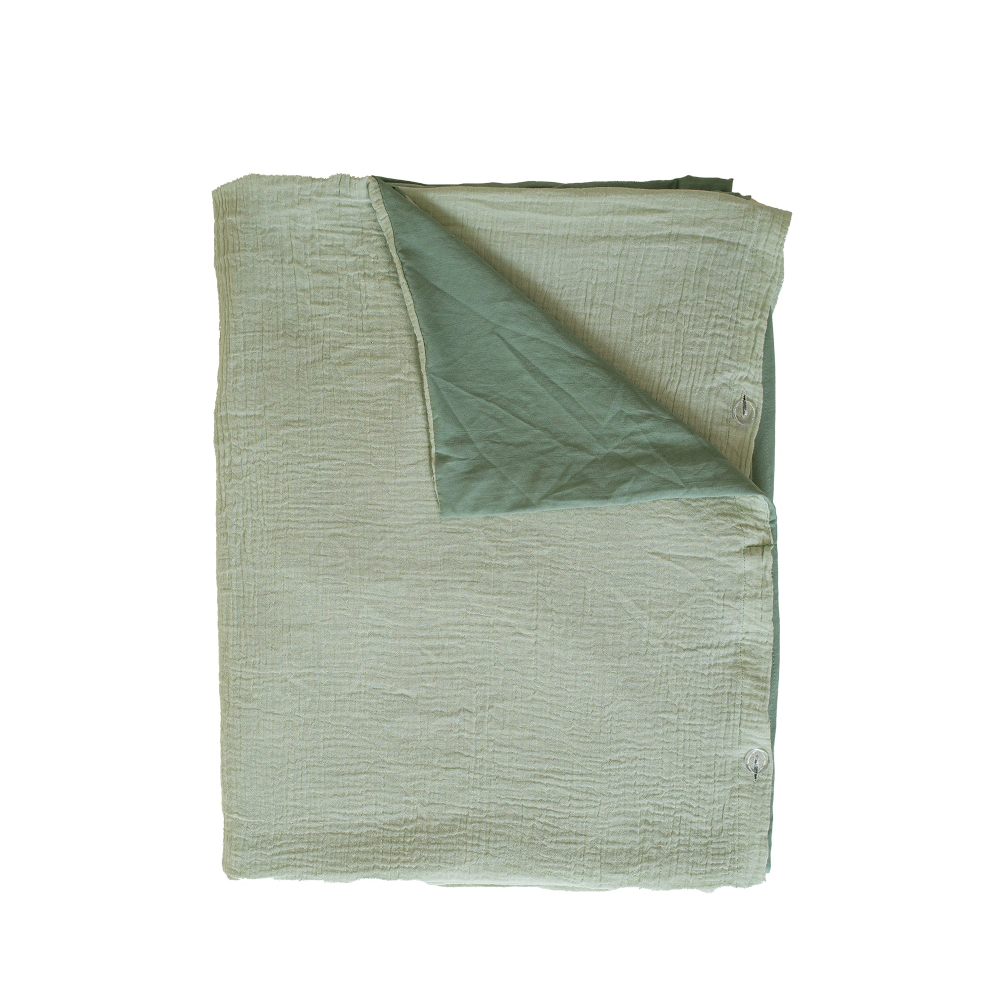 VIANNEY Funda De Duvet, Con Textura De Muselina 100% Algodón Salvia