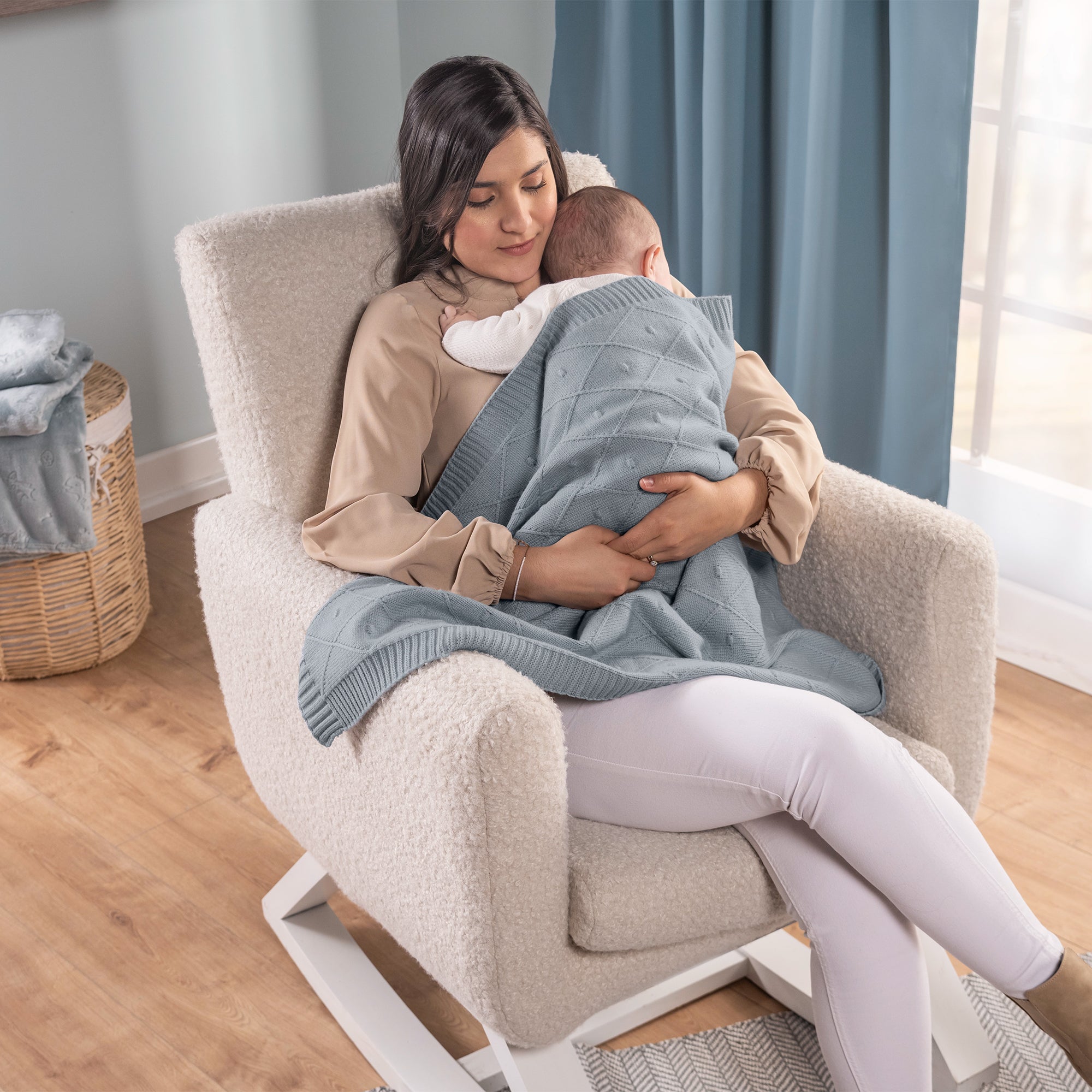 VIANNEY Cobijita Con Tejido De Punto Premium Baby Voga Azul