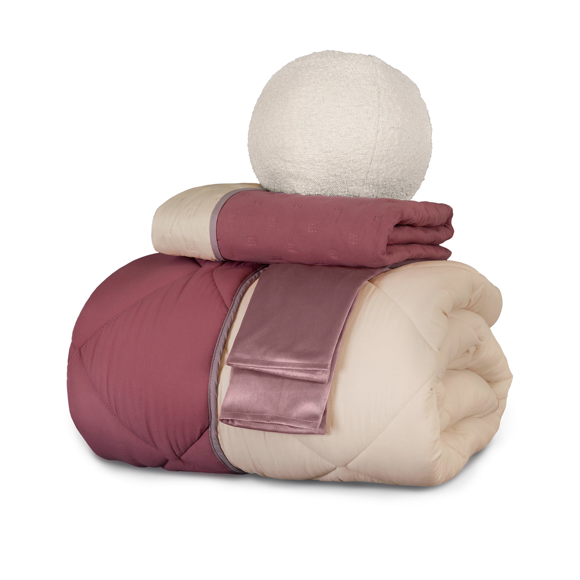 VIANNEY Juego De Edredón Doble Vista Con Fundas, Cojín Y Cubrecama Girona