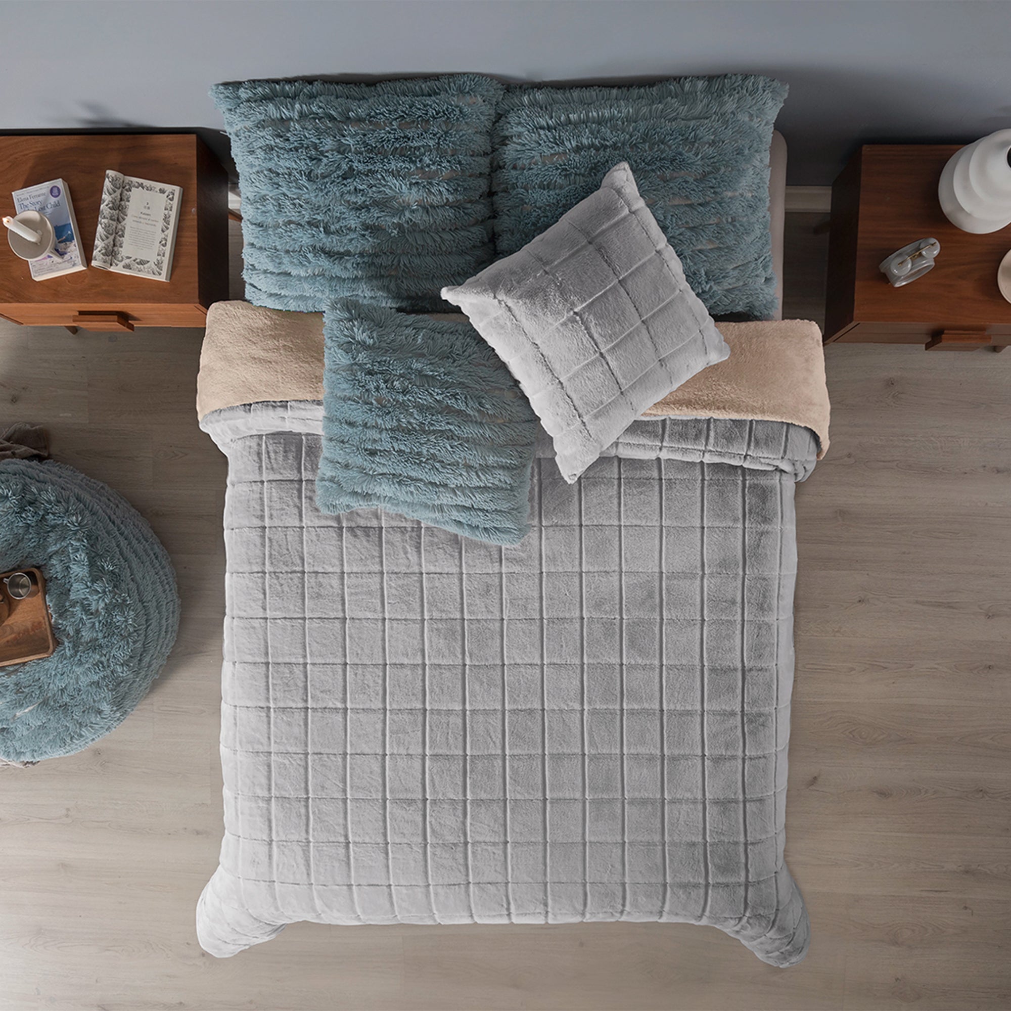 VIANNEY Funda De Duvet, Súper Calientita Texturizada Con Cierre Everest Stone