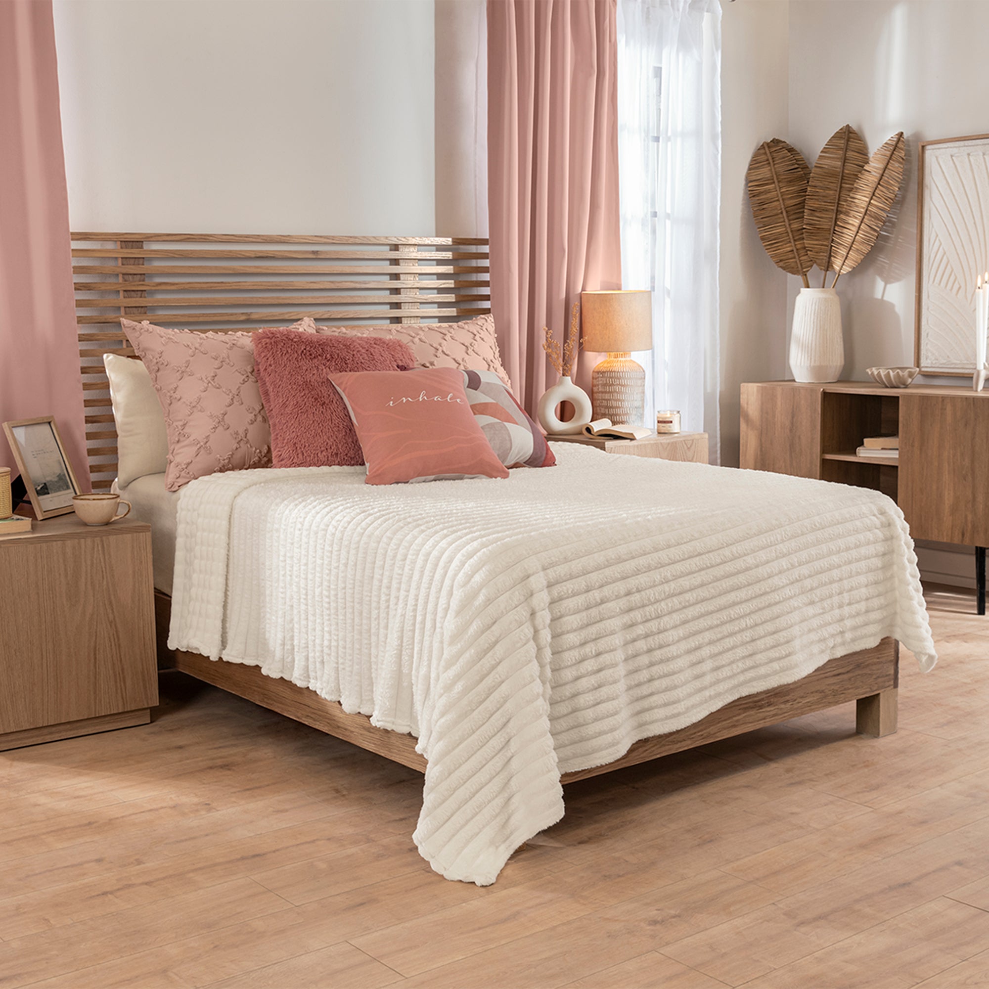 VIANNEY Cobertor Doble Vista Súper Suave Con Textura En Relieve Nórdico Vostok