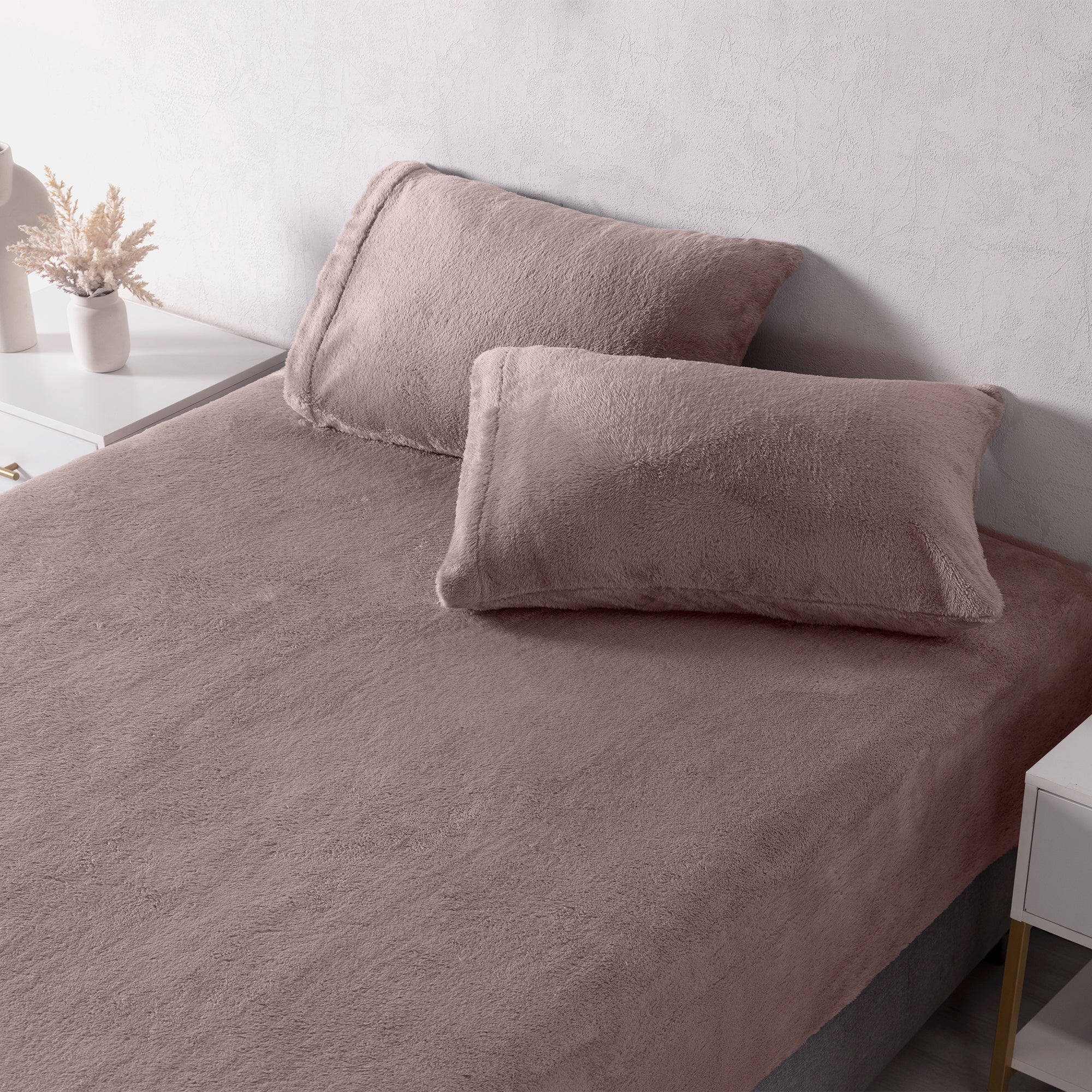 VIANNEY Sábana De Cajón Súper Calientita Con Textura De Cobertor Siberia Alpes Lila