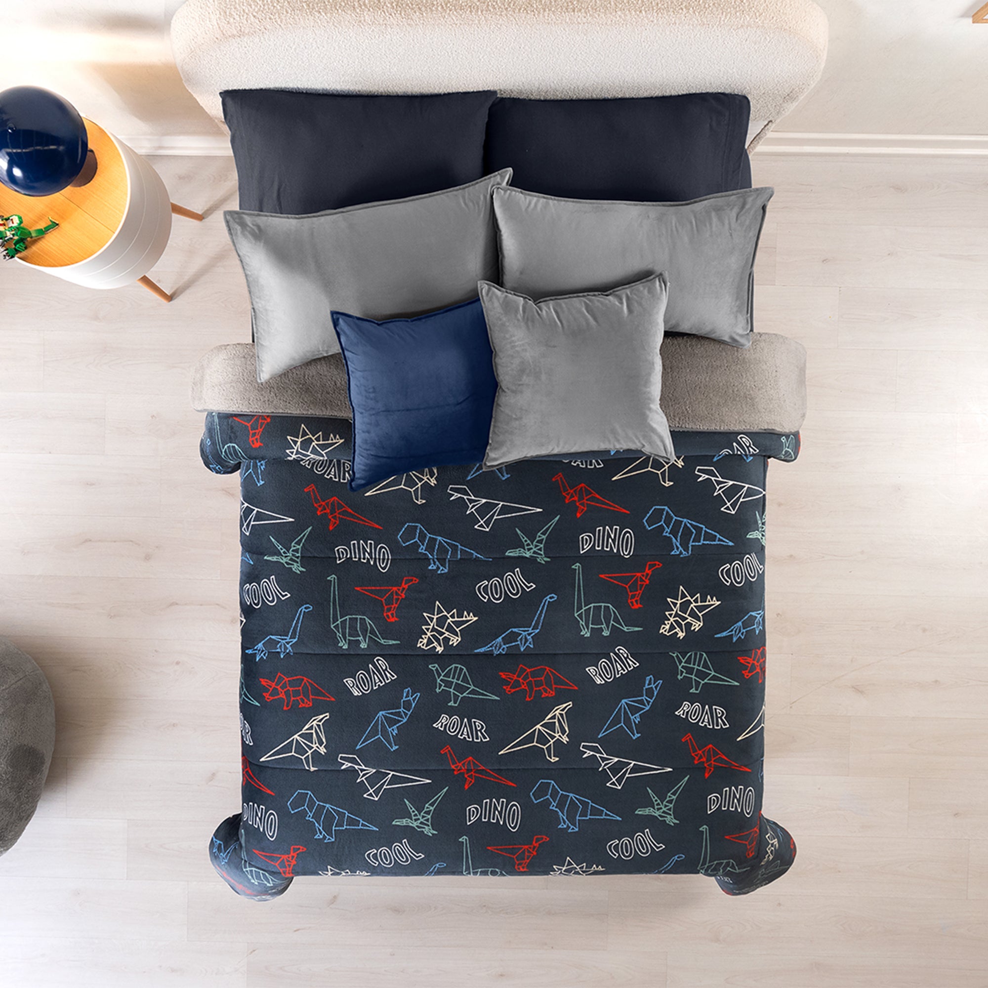 VIANNEY Cobertor Ultrasuave Que Brilla En La Oscuridad Con Interior De Borrega Premium Invernal Jurásico