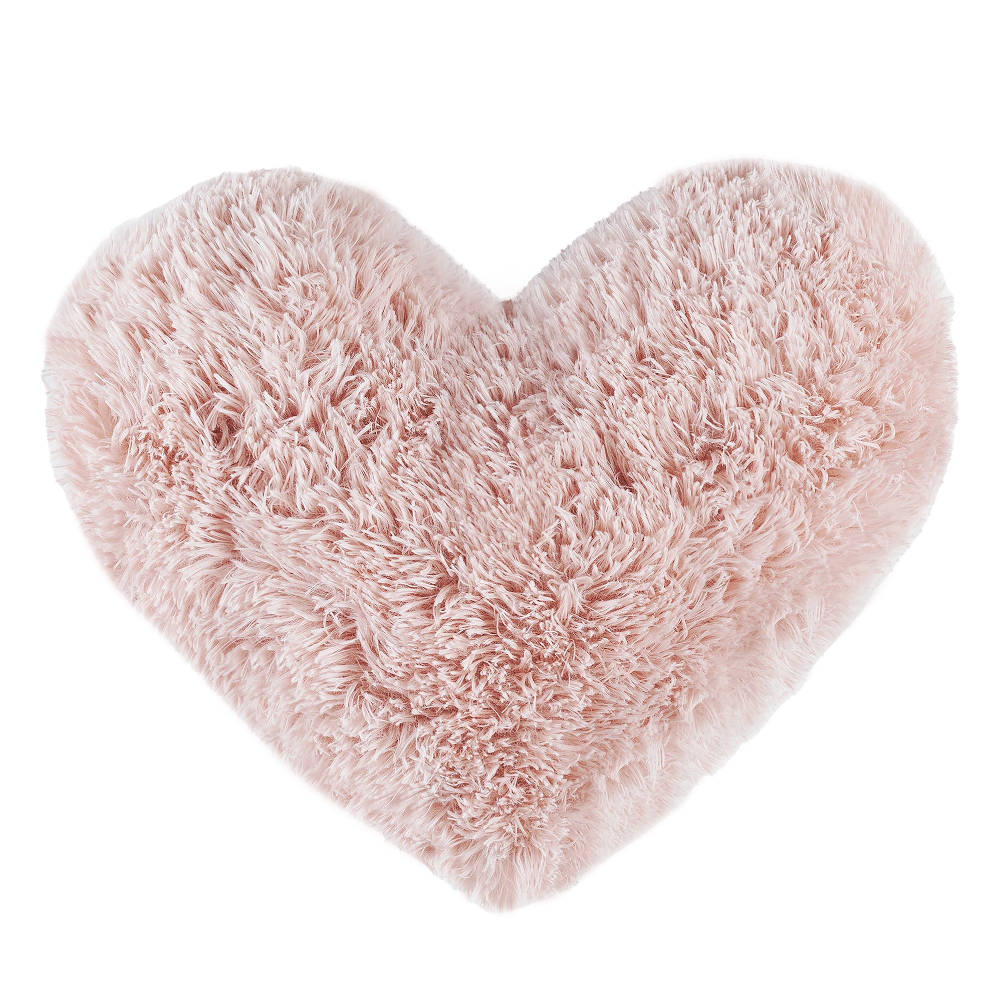 VIANNEY Cojín De Pelo Largo Everest Corazón Sweet Pink