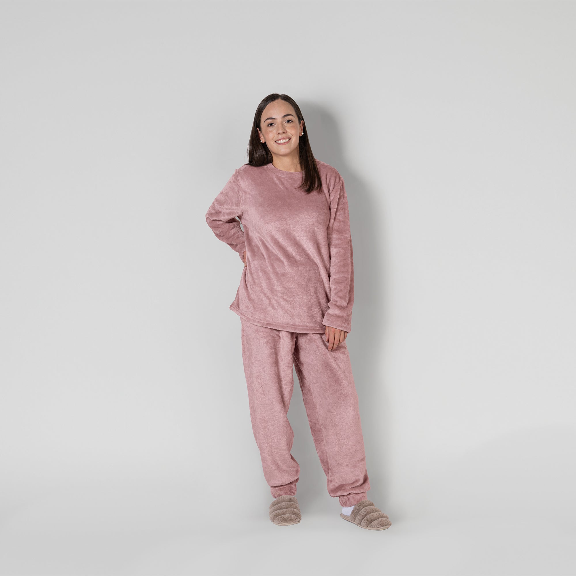 VIANNEY Pijama Calientita Con Textura De Cobertor Lila