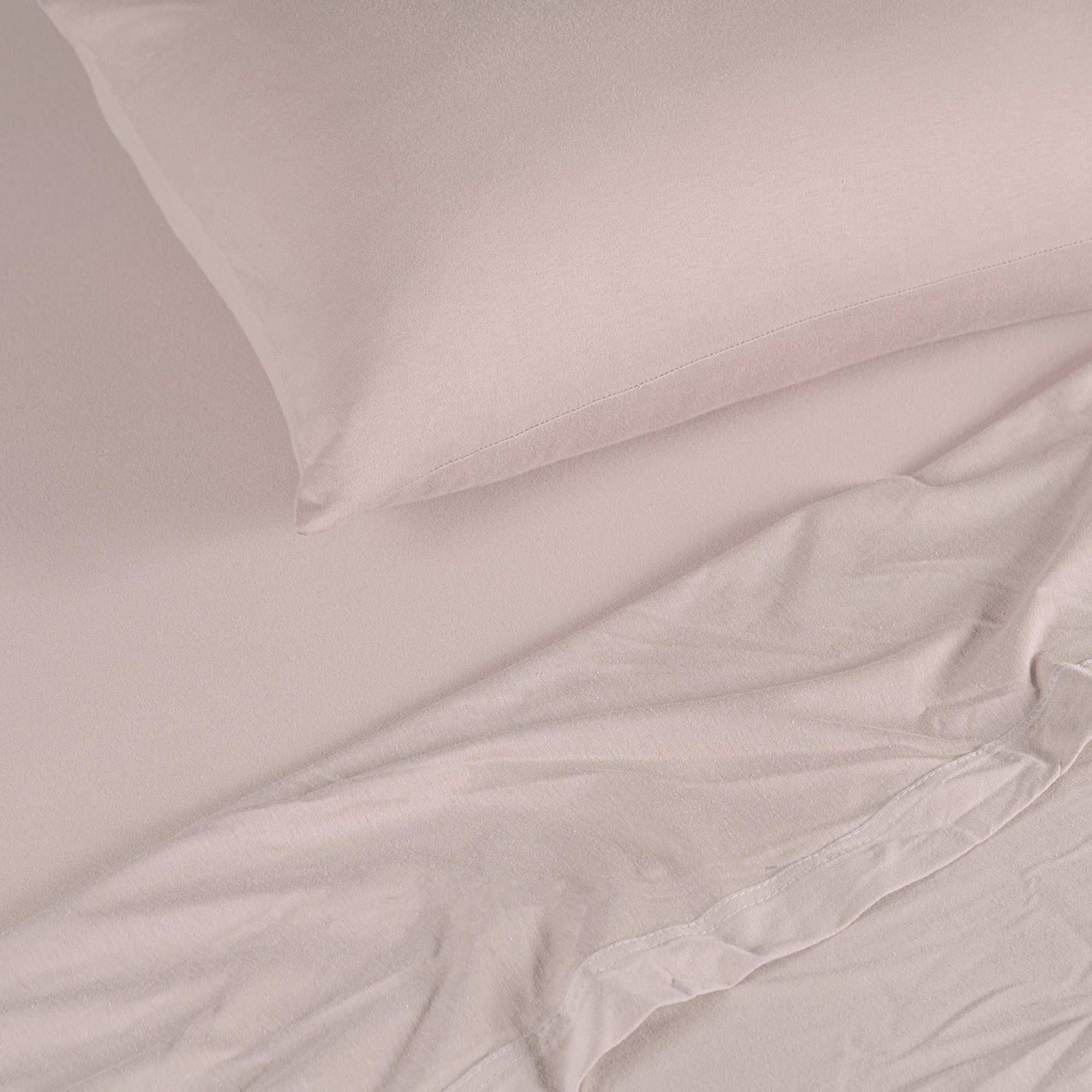 VIANNEY Juego De Sábanas Frescas Con Tejido De Camiseta 100% Algodón Sweet Pink