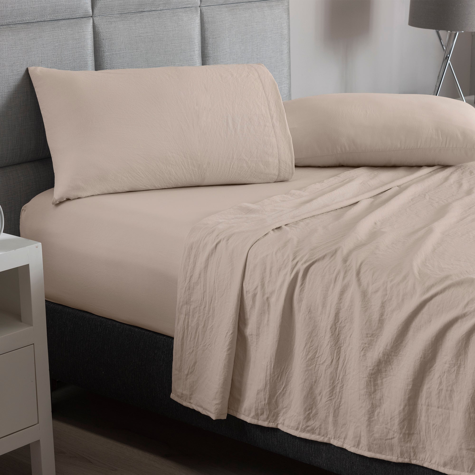 VIANNEY Juego De Sábanas De Máxima Suavidad Con Acabado Tipo Lino Viasoft Washed Ivory