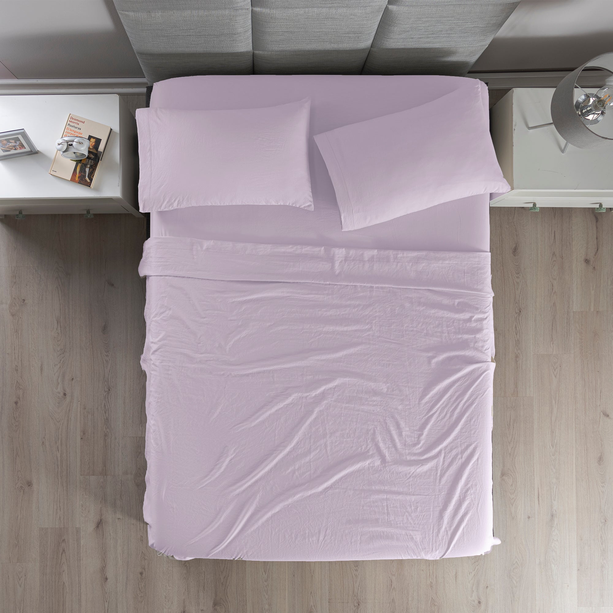VIANNEY Juego De Sábanas De Máxima Suavidad Con Acabado Tipo Lino Viasoft Washed Lavanda