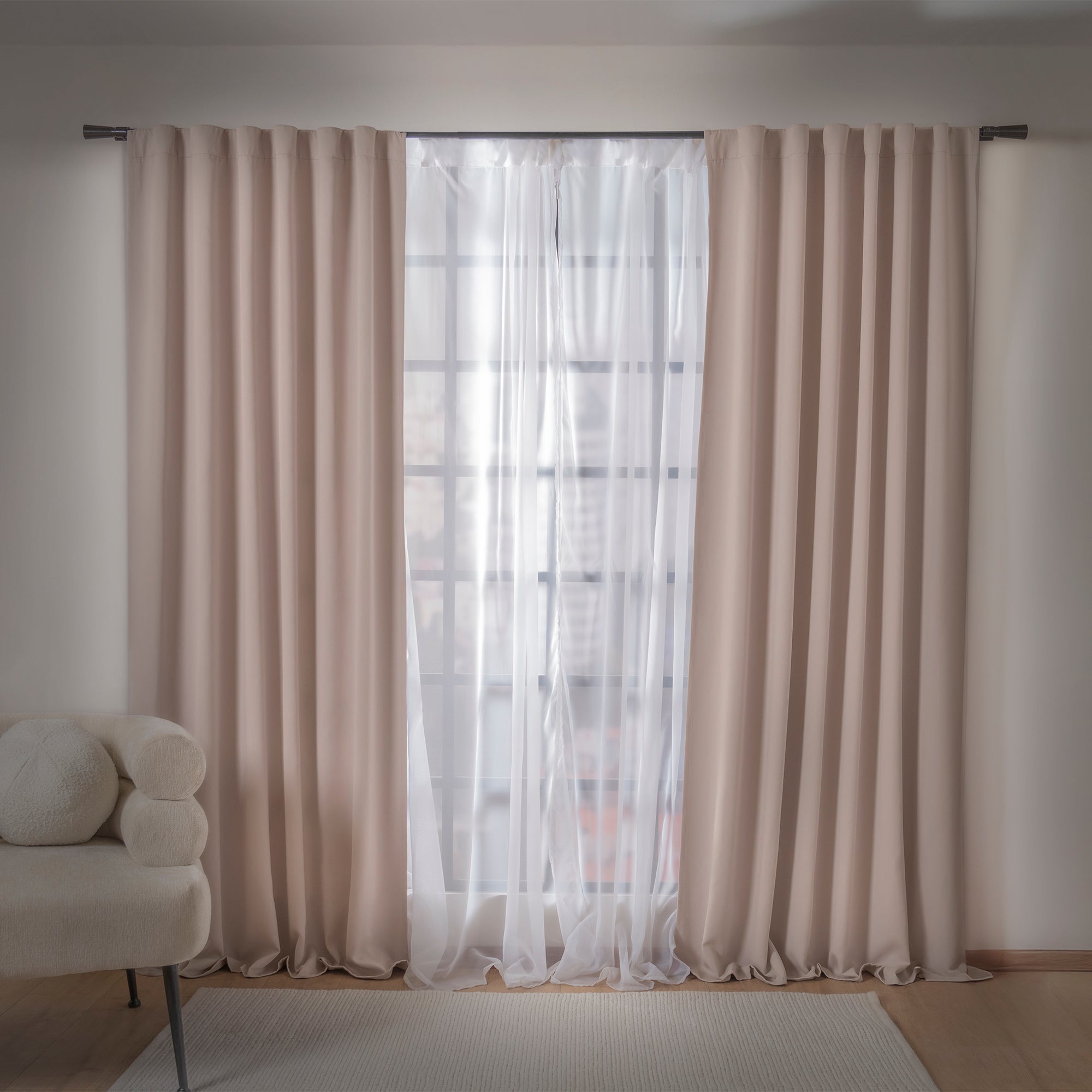 VIANNEY Set De Cortinas Blackout Luz Baja Catania Sweet Pink
