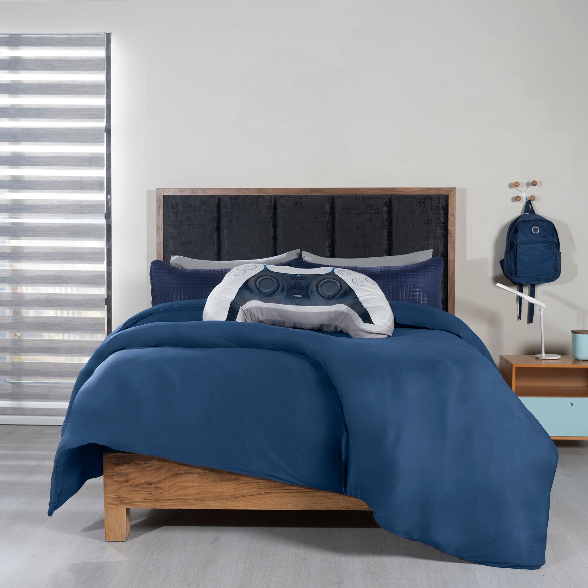 VIANNEY Funda De Duvet Súper Suave Doble Vista Con Textura De Camiseta Marino