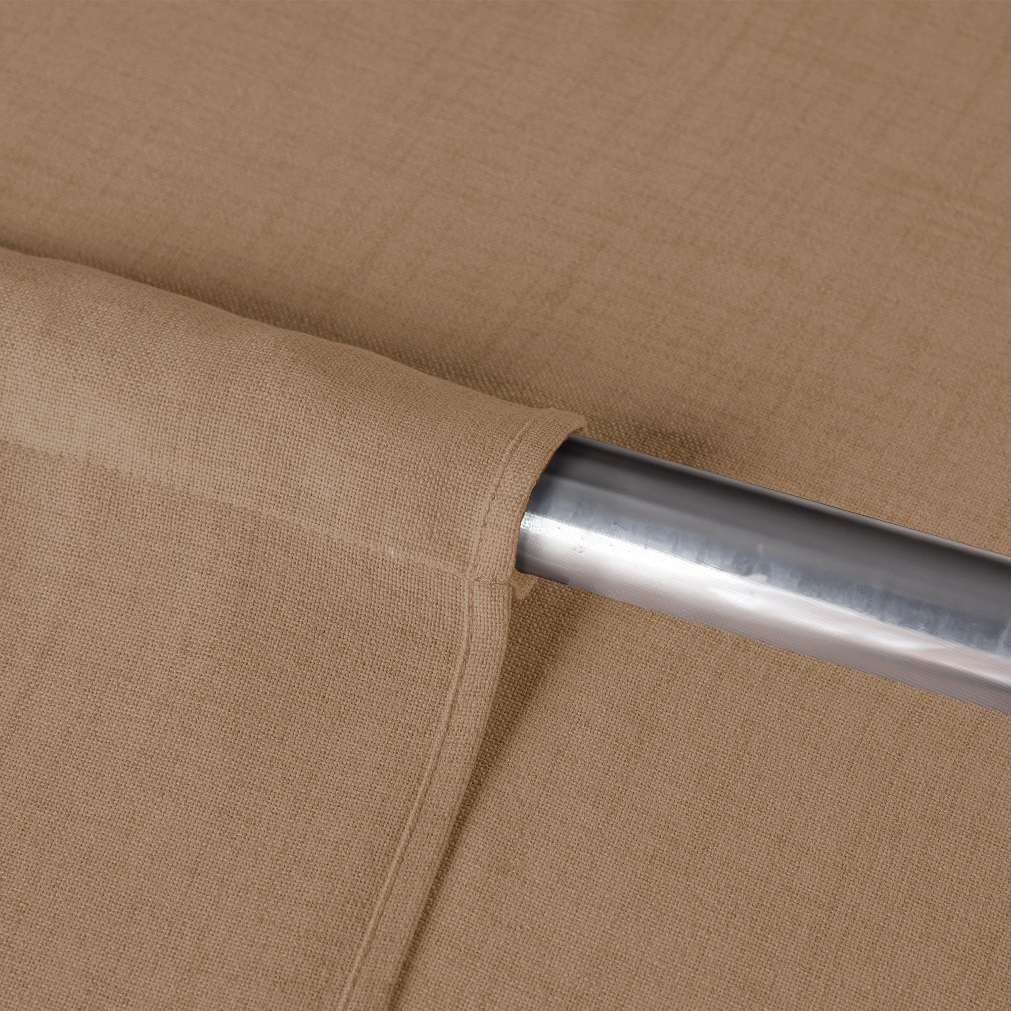 VIANNEY Set De Cortinas De Tela Tipo Lino Y Flecos Latte