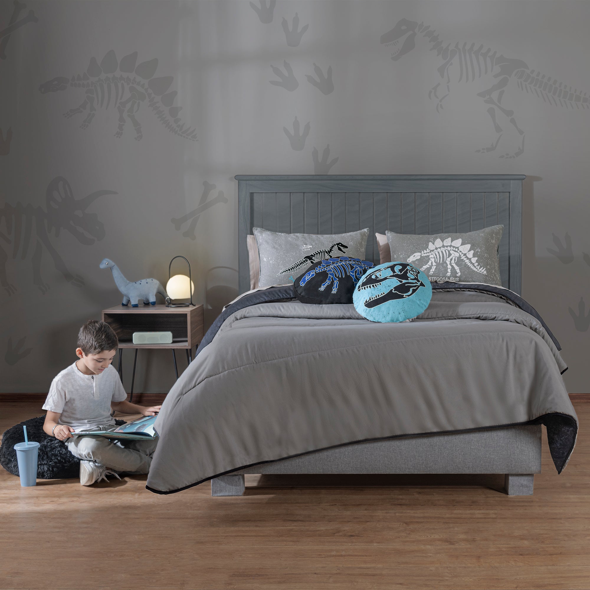 VIANNEY Juego De Edredón Doble Vista Que Brilla En La Oscuridad Tiranosaurio