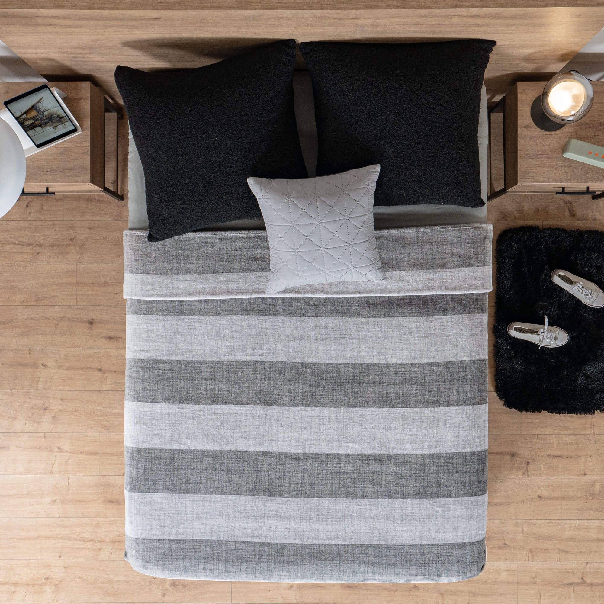 VIANNEY Cobertor Ligero Estampado Súper Suave Stone