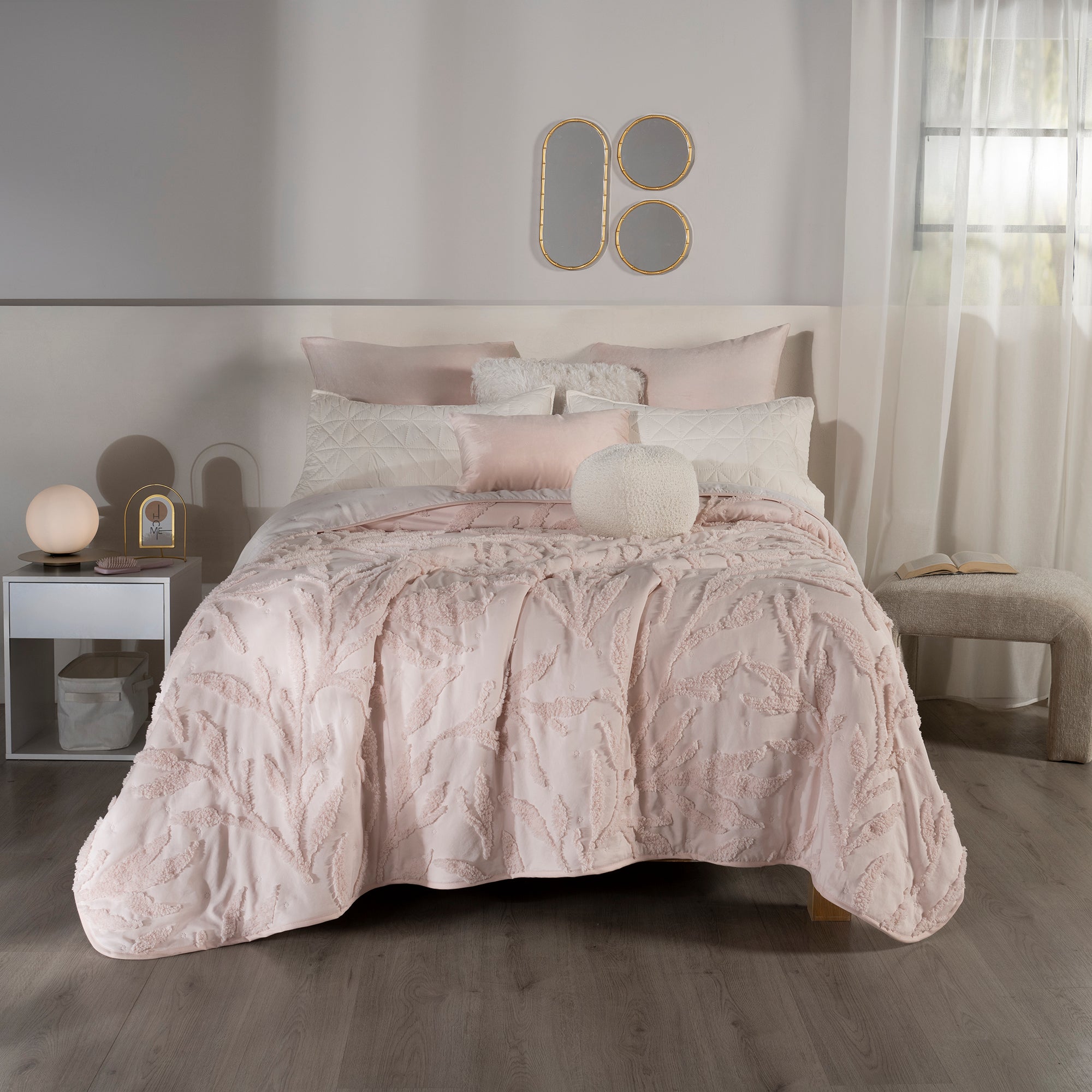 VIANNEY Edredón Ultradelgado Doble Vista Textura Jacquard Nuut Bloom