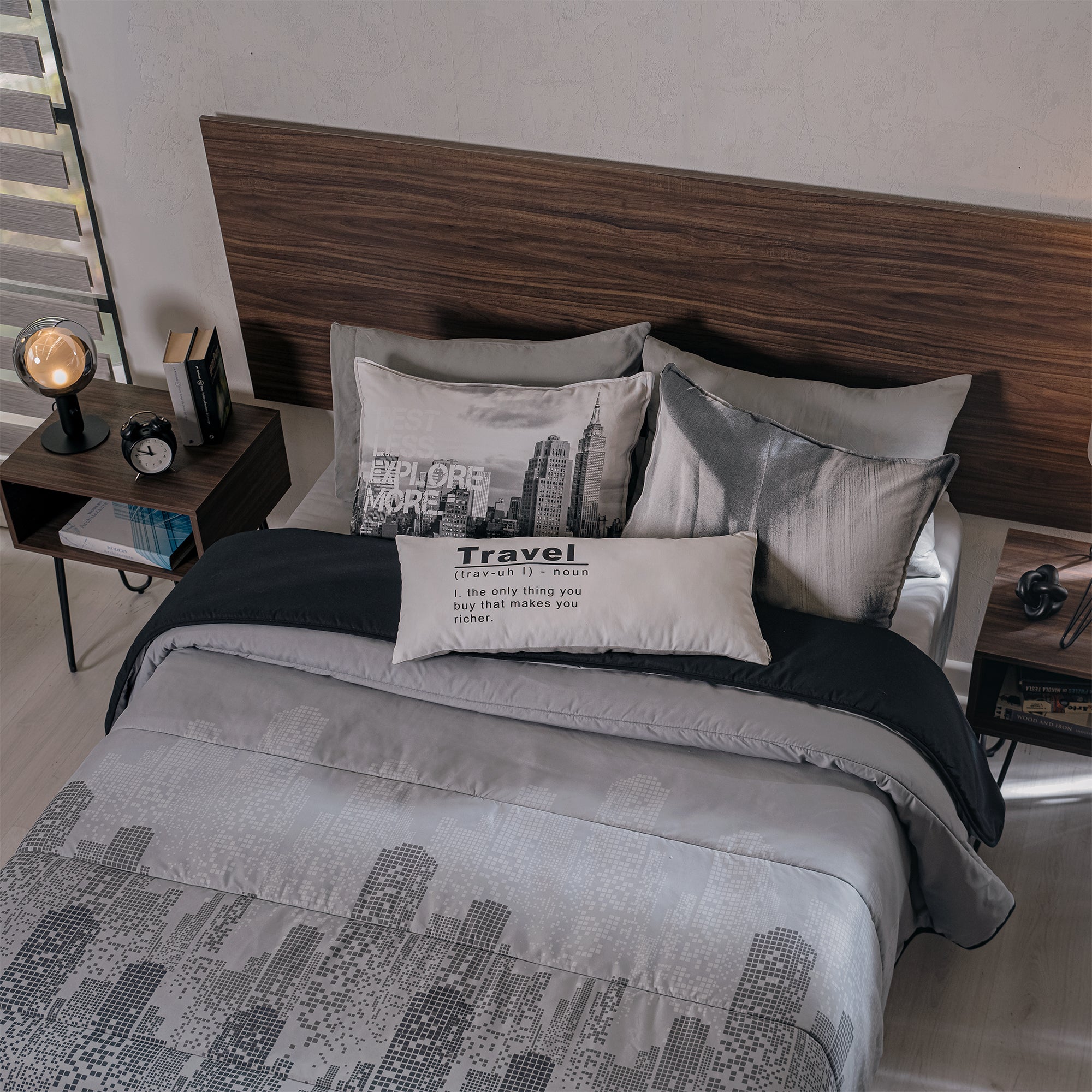 VIANNEY Juego De Edredón Doble Vista Con Fundas Y Cojín City