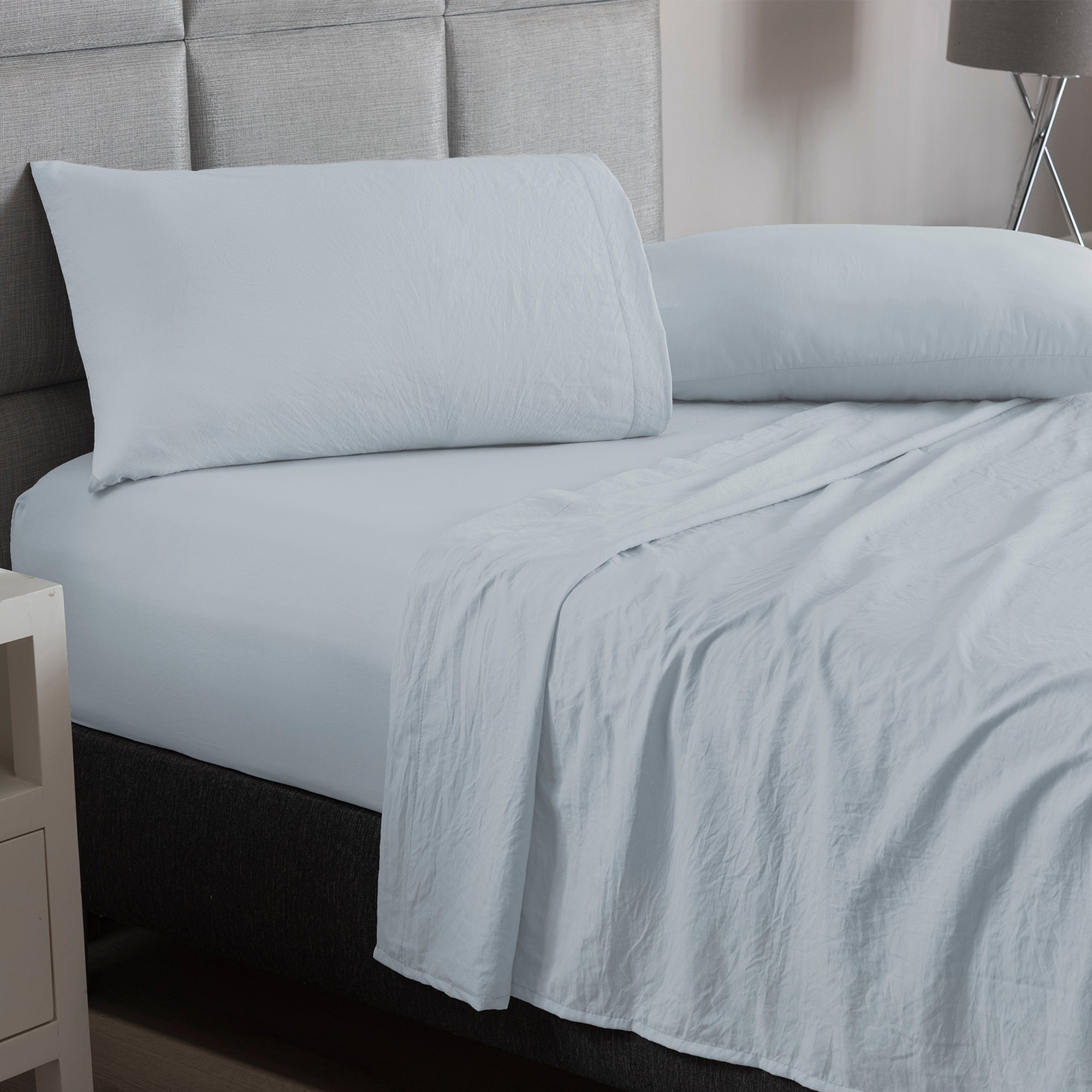 VIANNEY Juego De Sábanas De Máxima Suavidad Con Acabado Tipo Lino Blue